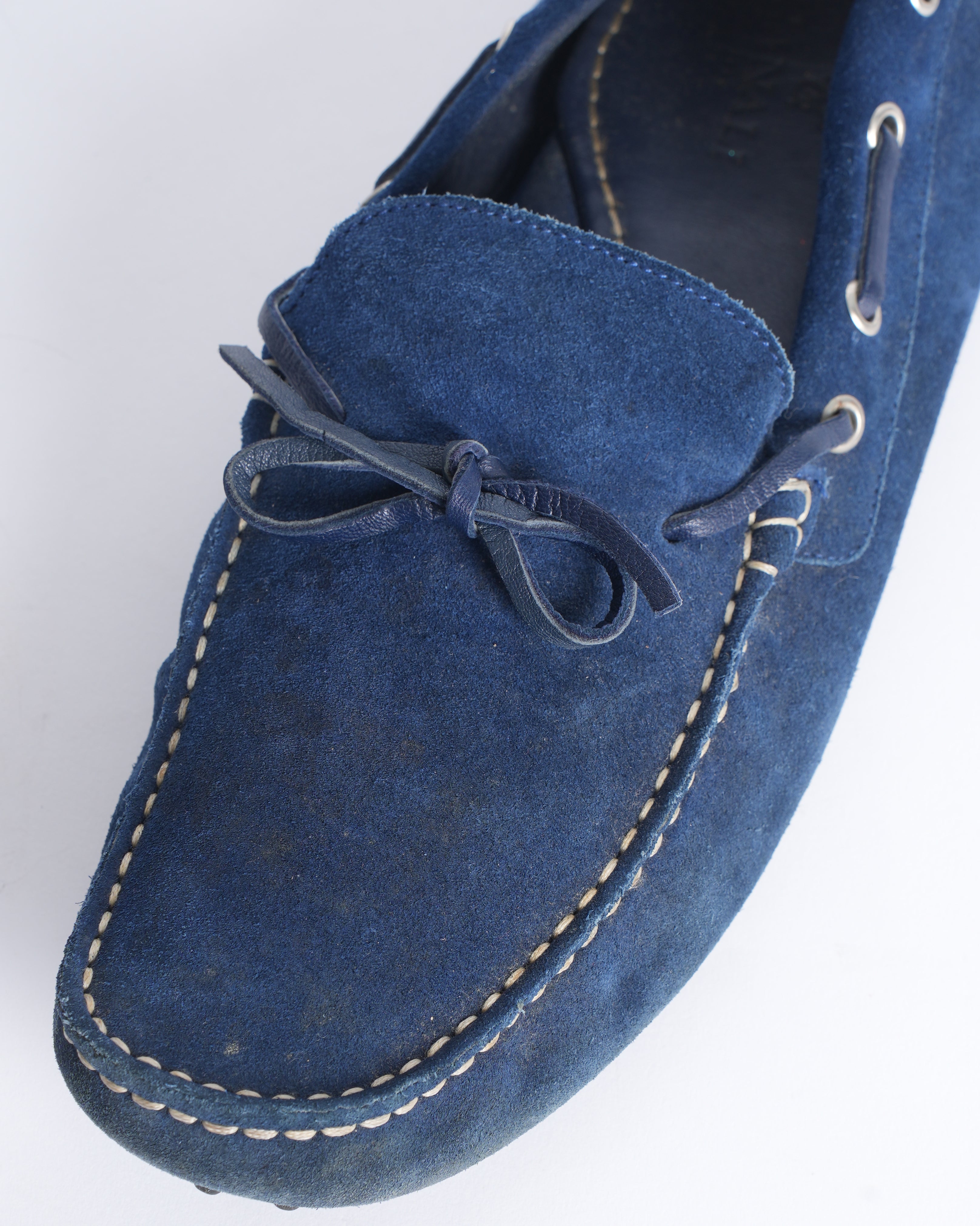 Canali blue loafers in suede