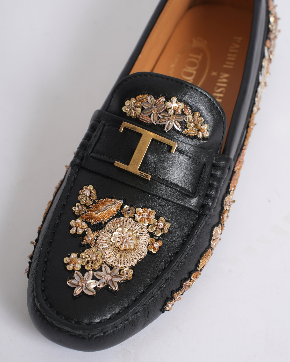New Rahul mishra x tods T Timeless Gommino Driving Shoes in Leather