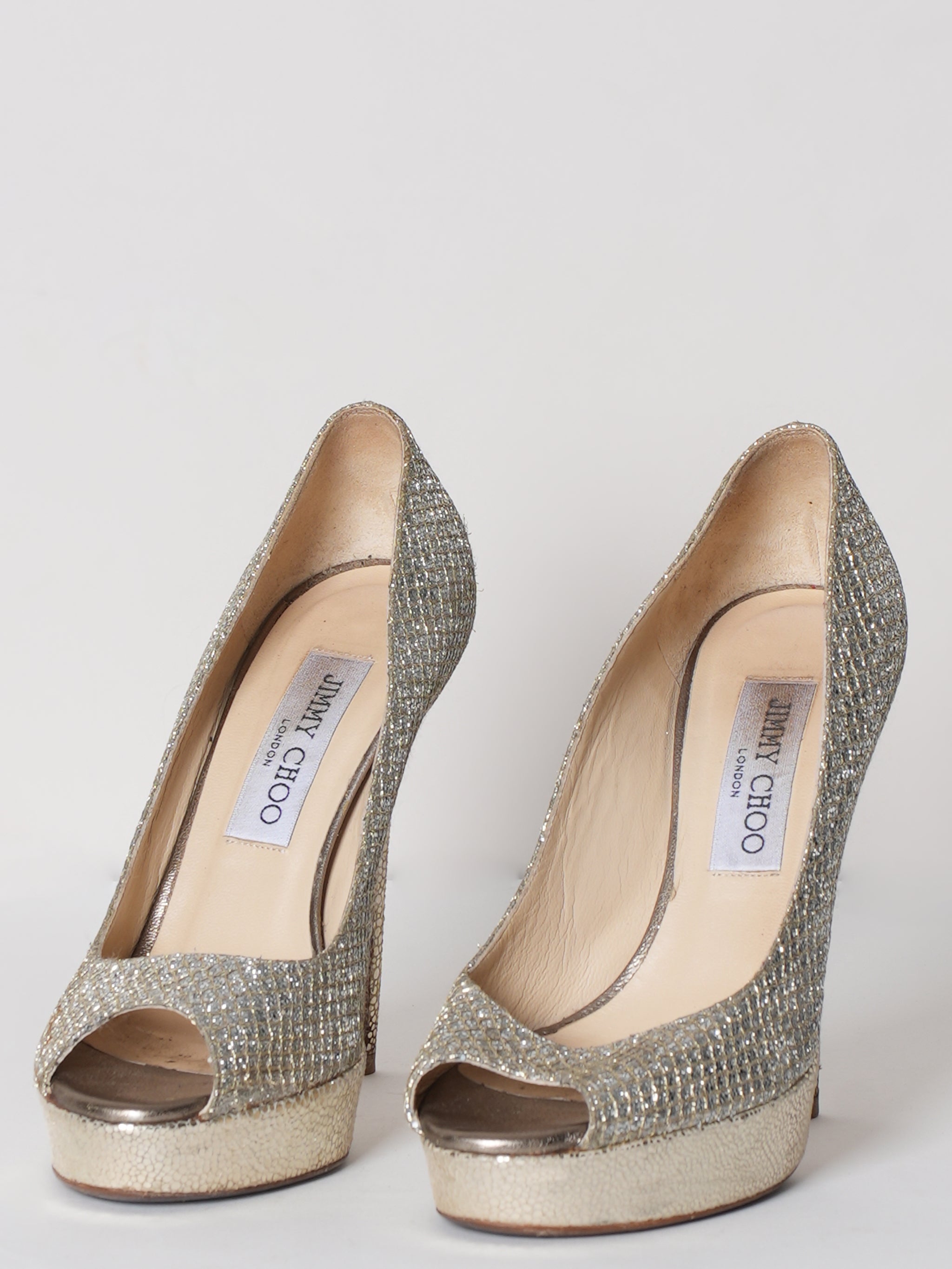 Jimmy Choo Gold Glitter Shoe