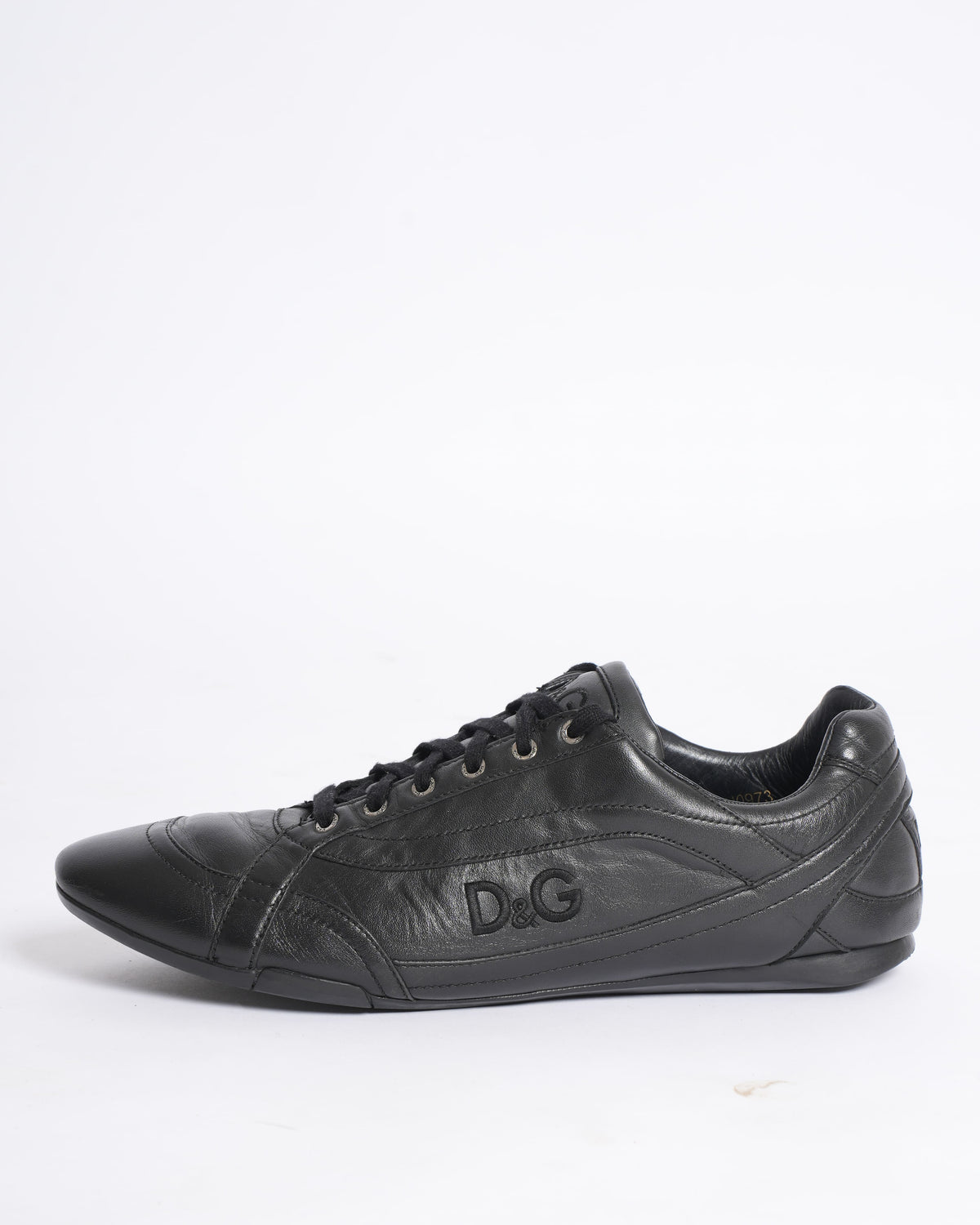 Dolce & Gabbana Black Leather Lace-Up Shoes
