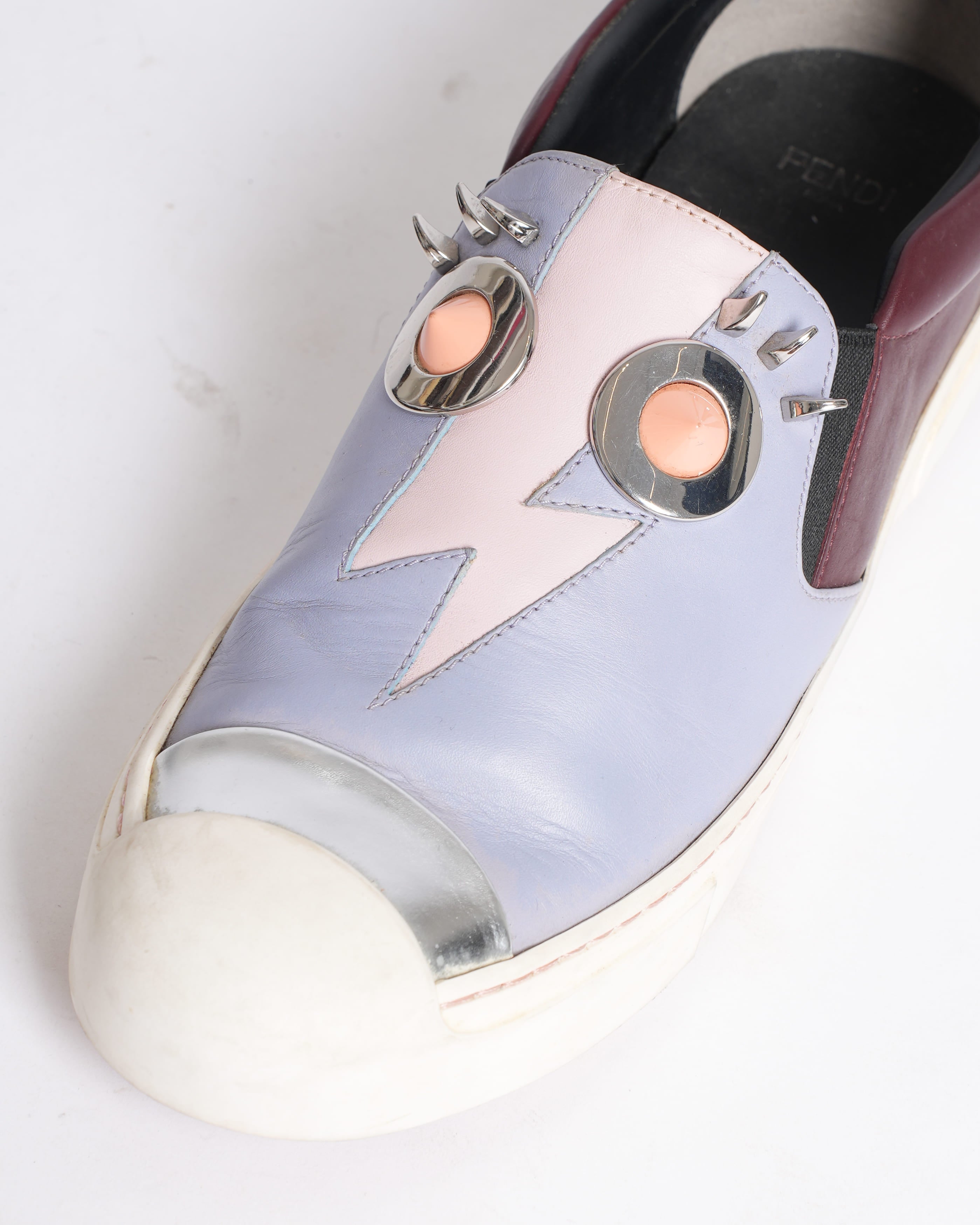 Fendi Women's Cap-Toe Monster Skate Sneakers Slide-In Loafers