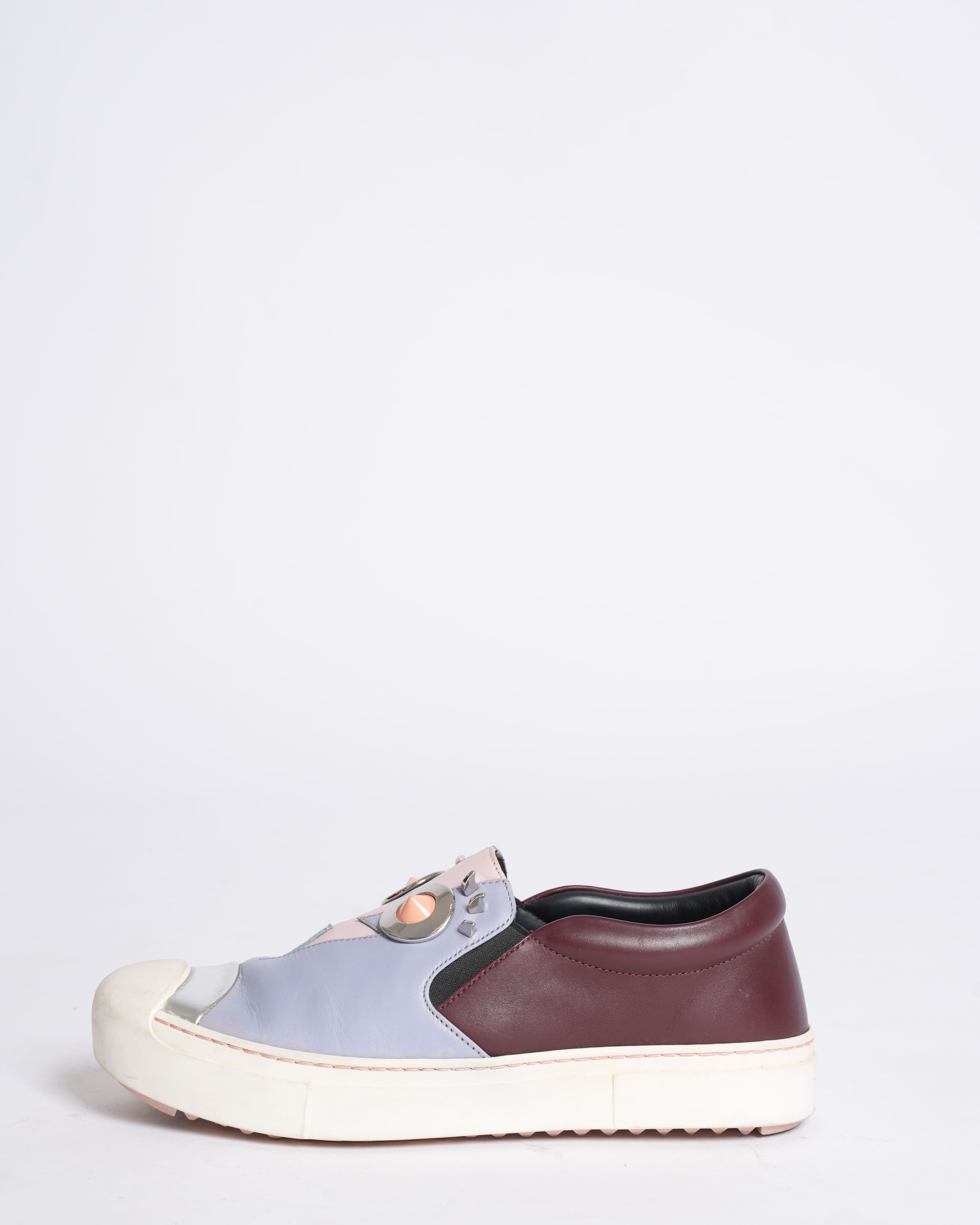 Fendi Women's Cap-Toe Monster Skate Sneakers Slide-In Loafers