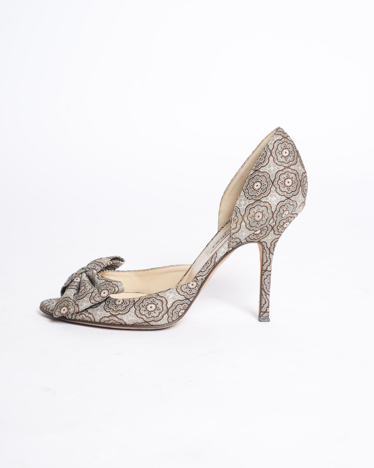 Jimmy Choo Brocade Floral Heels