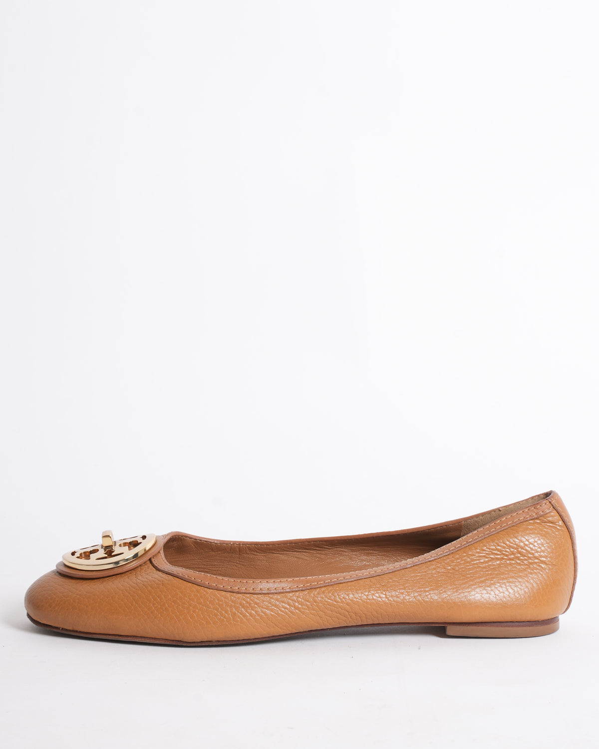 Tory Burch Brown Leather Flat Shoes