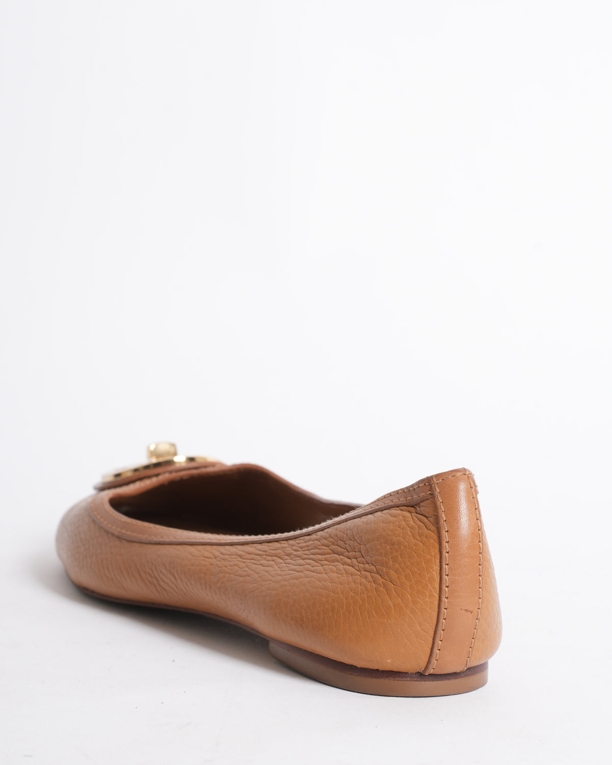 Tory Burch Brown Leather Flat Shoes