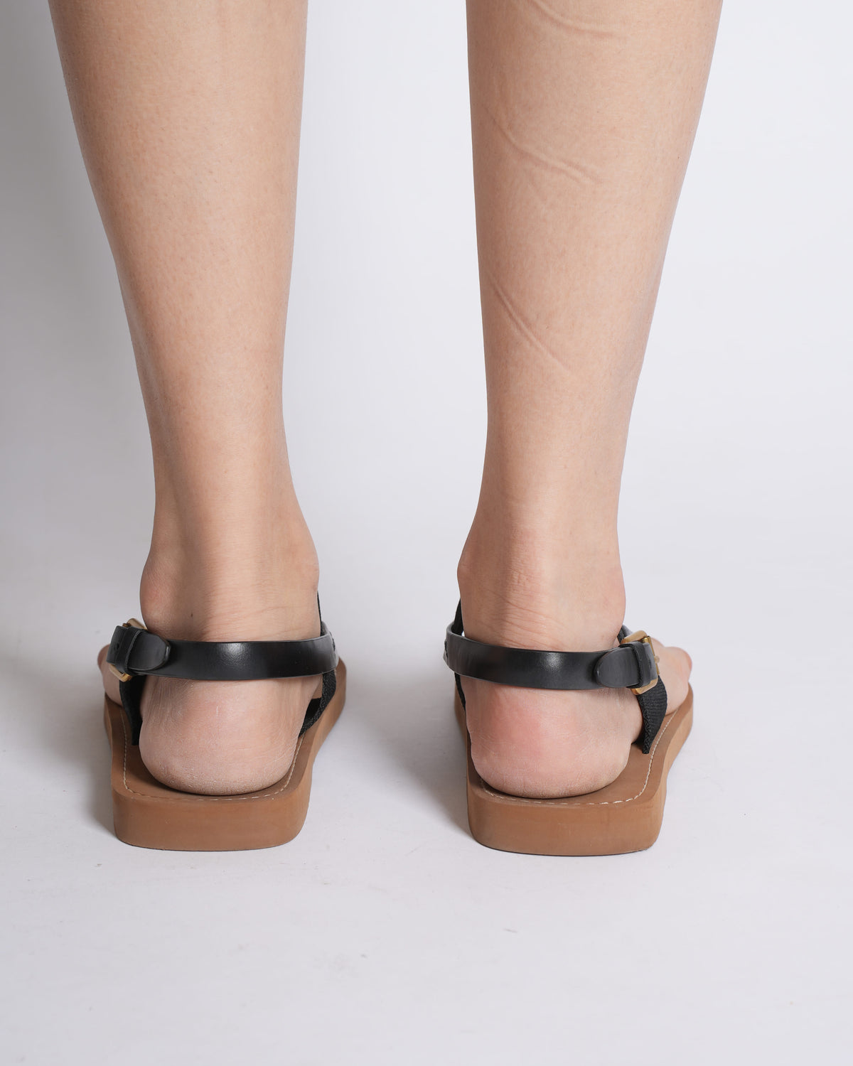 Chloe woody flat sandals