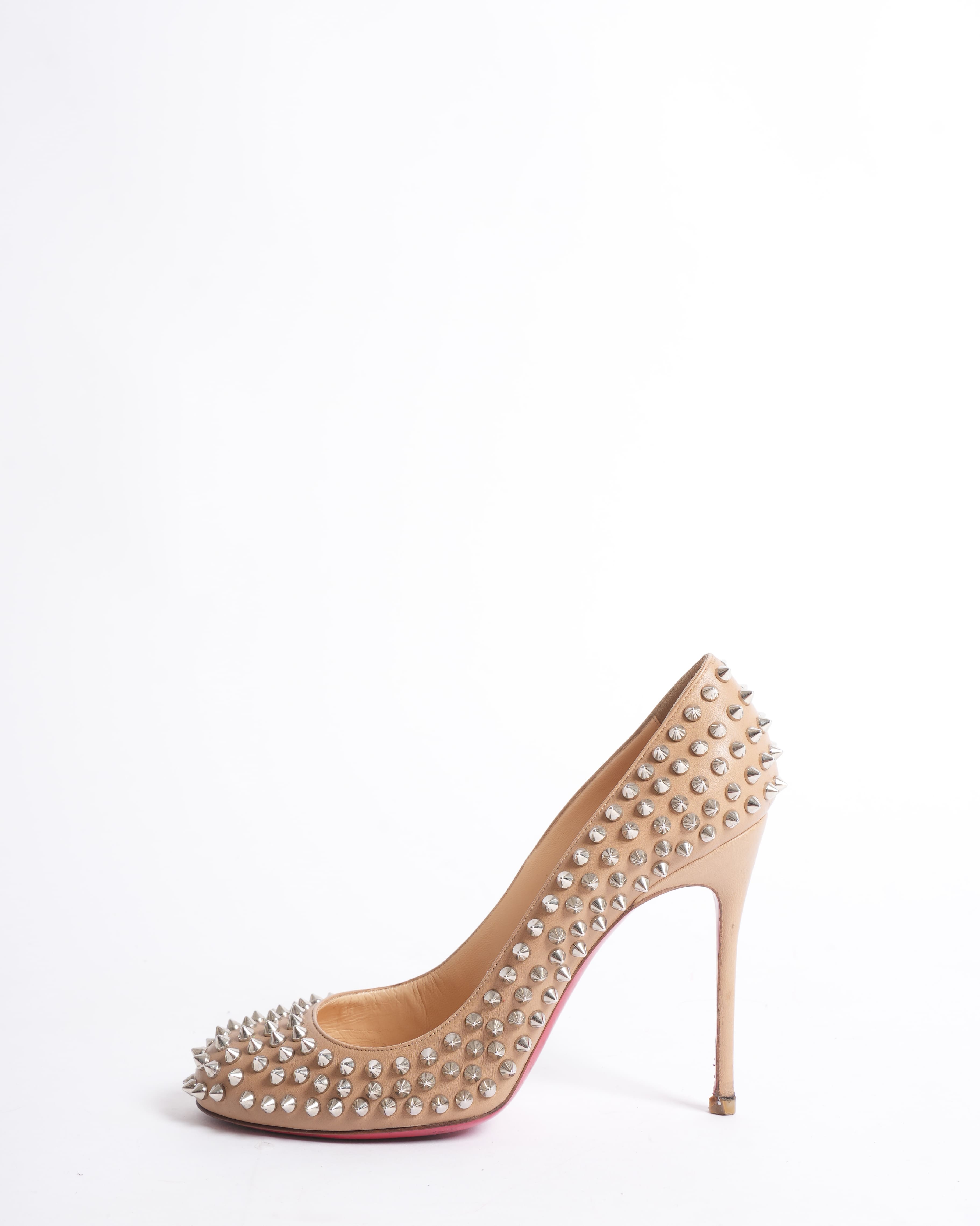 Christian Louboutin Vendome Spikes Specchio Leather Pumps