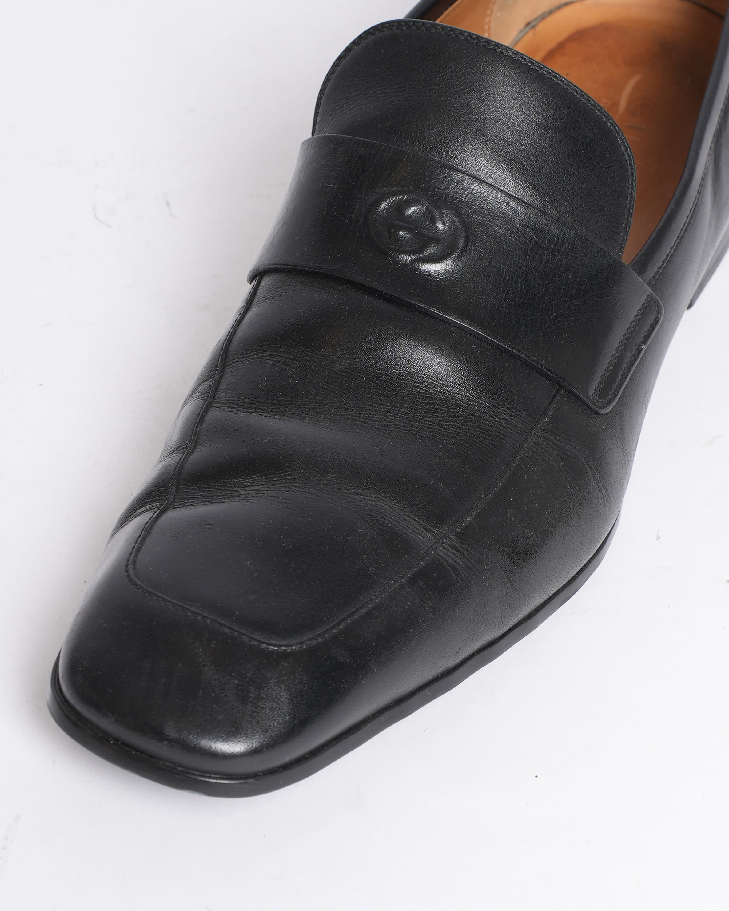 Gucci black leather loafers
