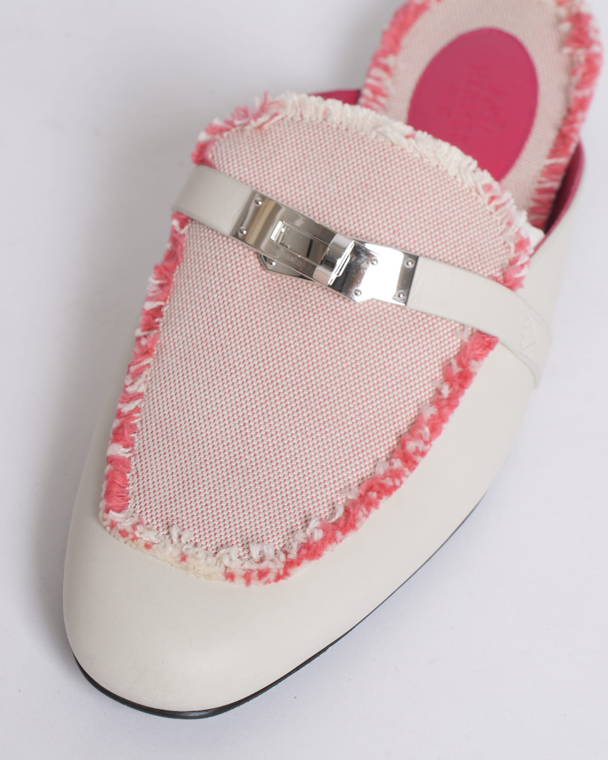 New Hermes Oz Mules In Raspberry Pink Women's