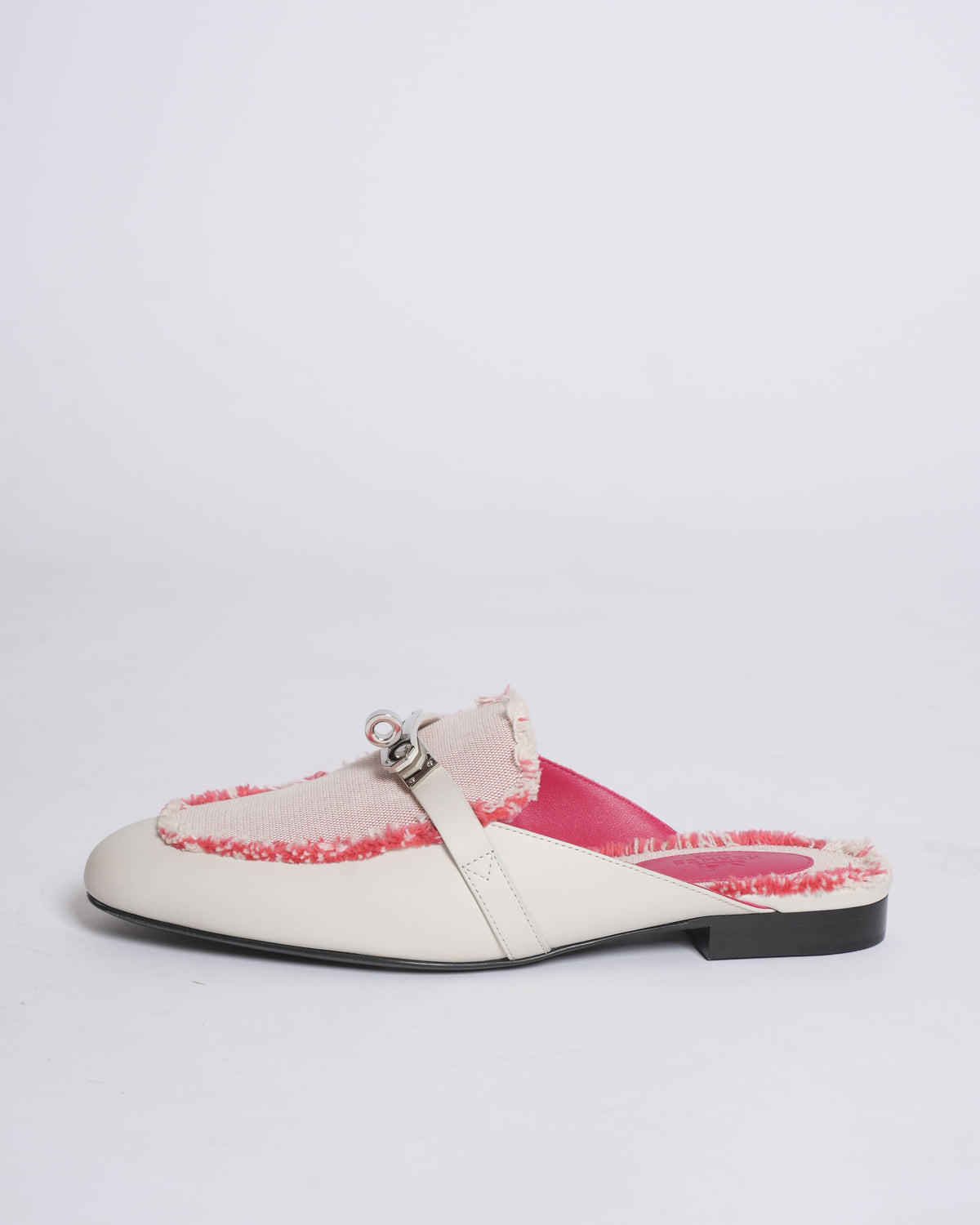 New Hermes Oz Mules In Raspberry Pink Women's