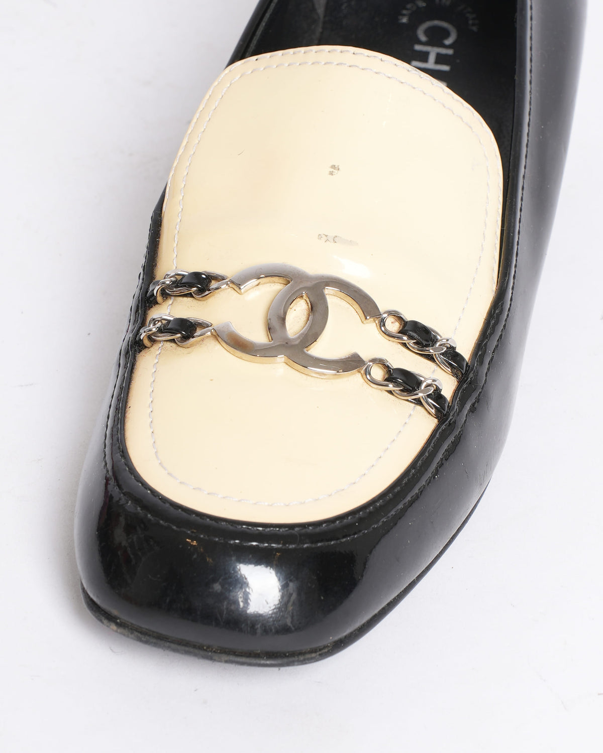 Chanel Women’s Loafers in Off White & Black