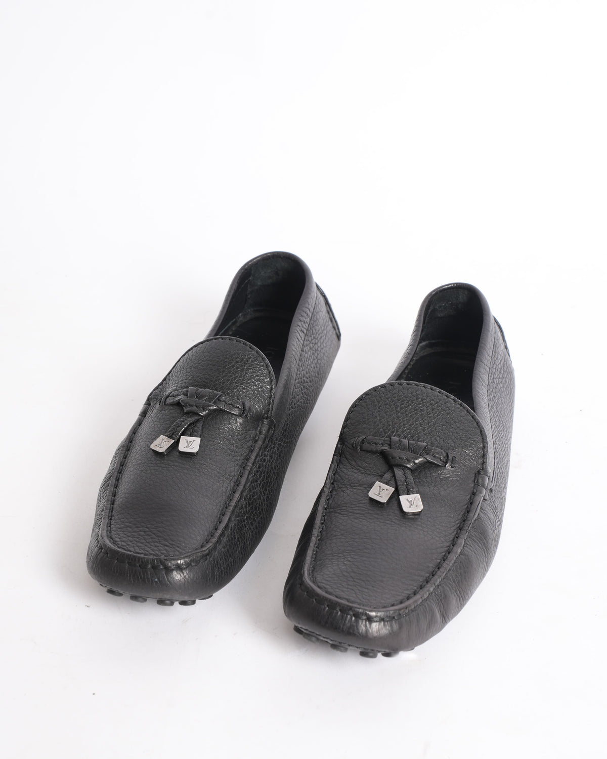 Louis Vuitton Black Leather Moccasins