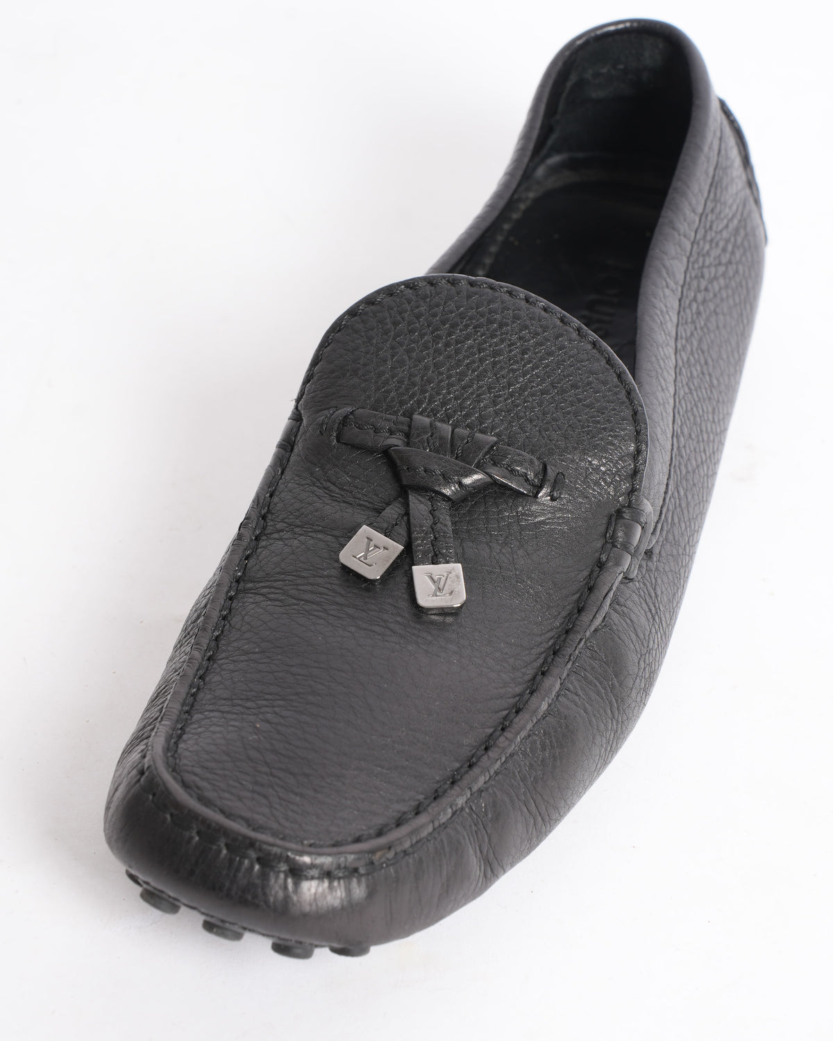 Louis Vuitton Black Leather Moccasins