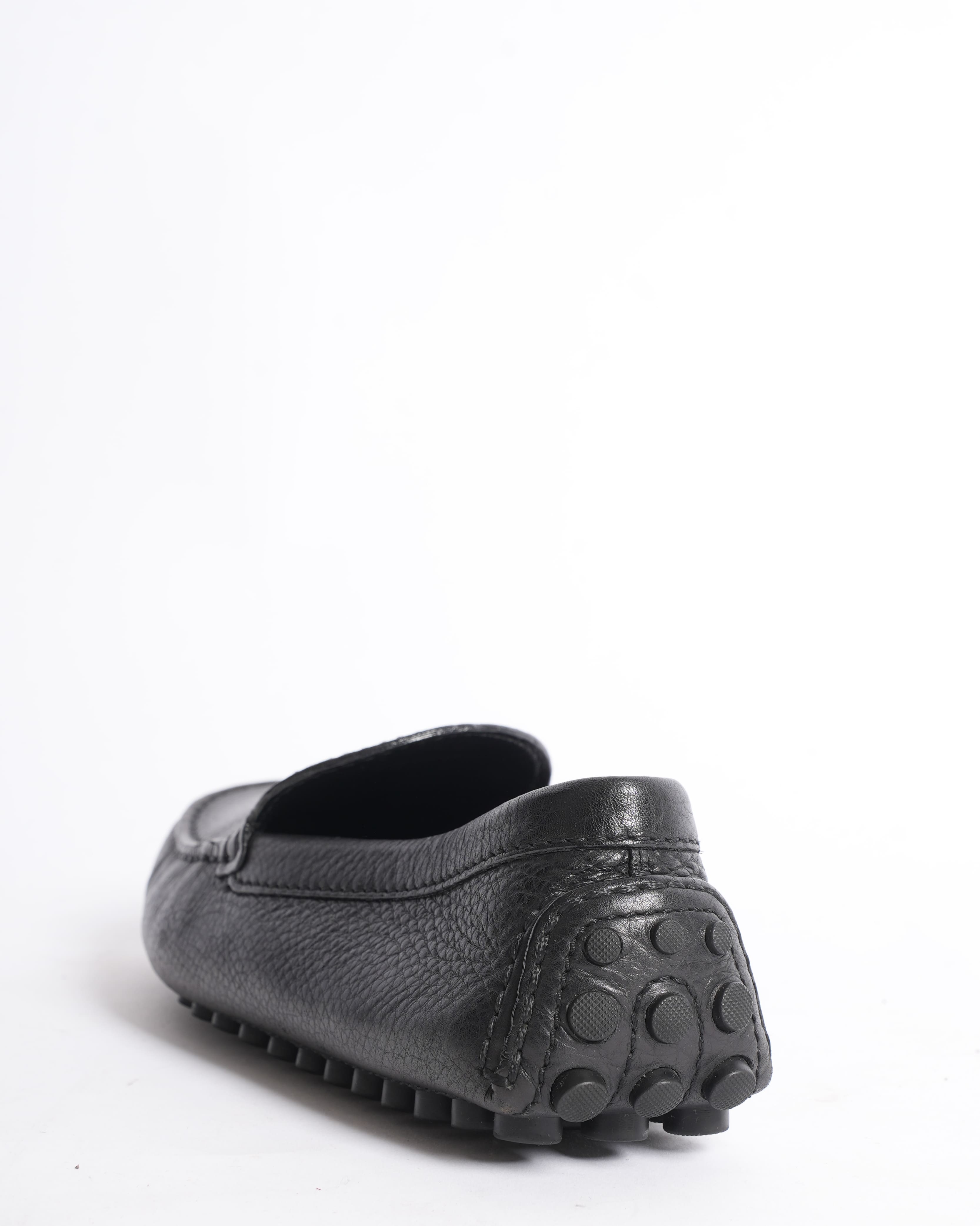 Louis Vuitton Black Leather Moccasins