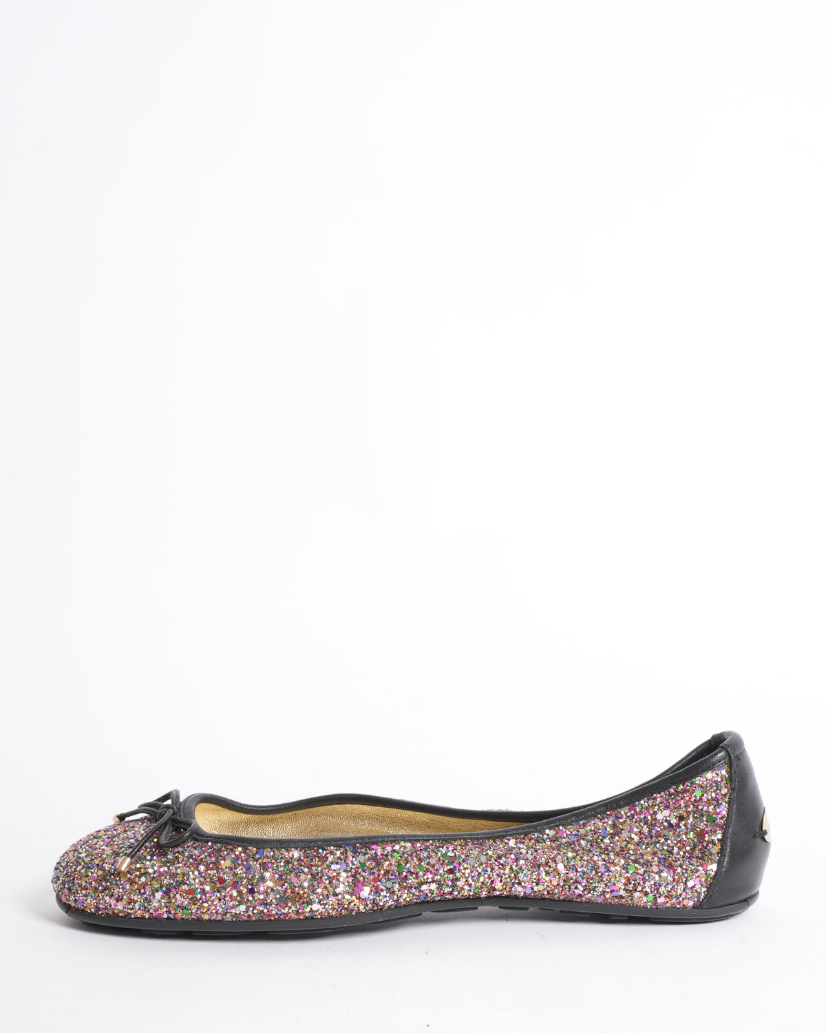 Jimmy Choo Multi Colour Glitter Ballet Flats