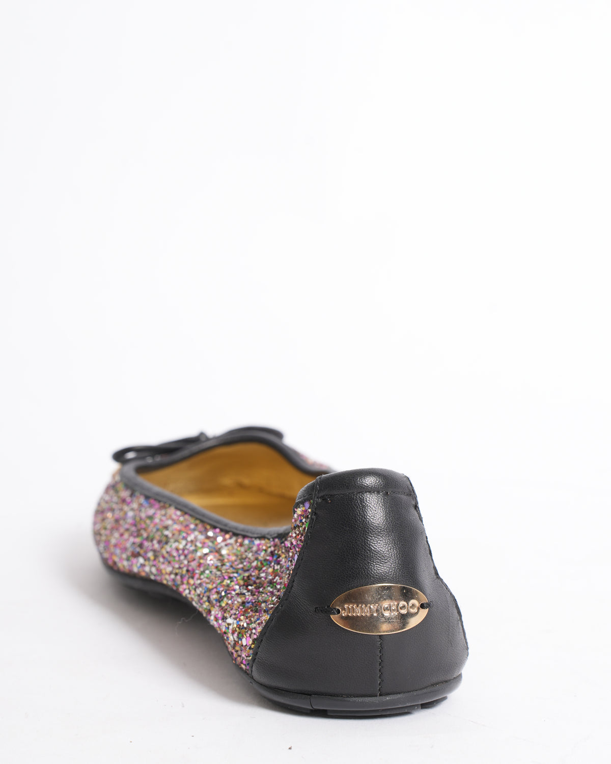 Jimmy Choo Multi Colour Glitter Ballet Flats