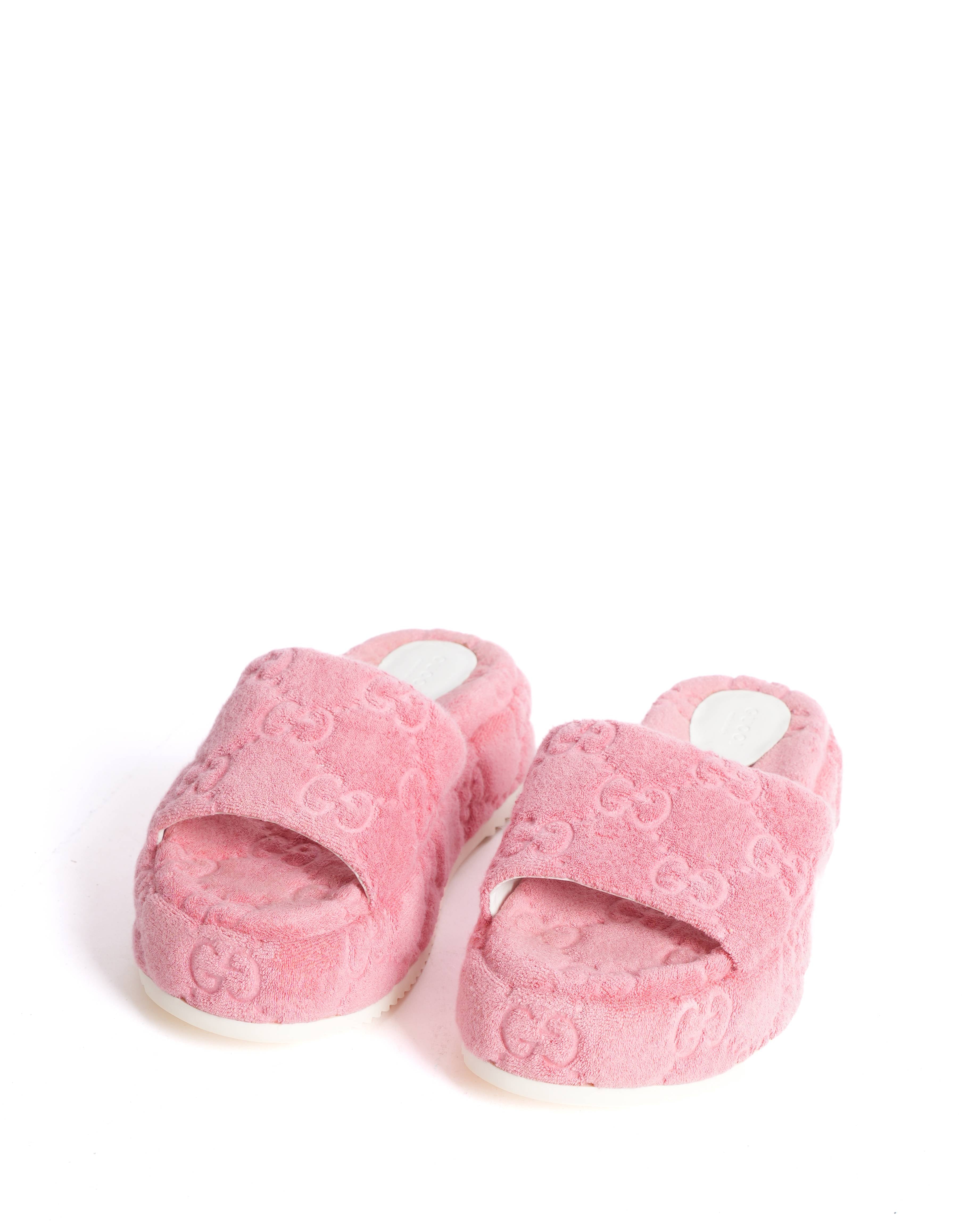 New Gucci GG Sponge Slide Platforms