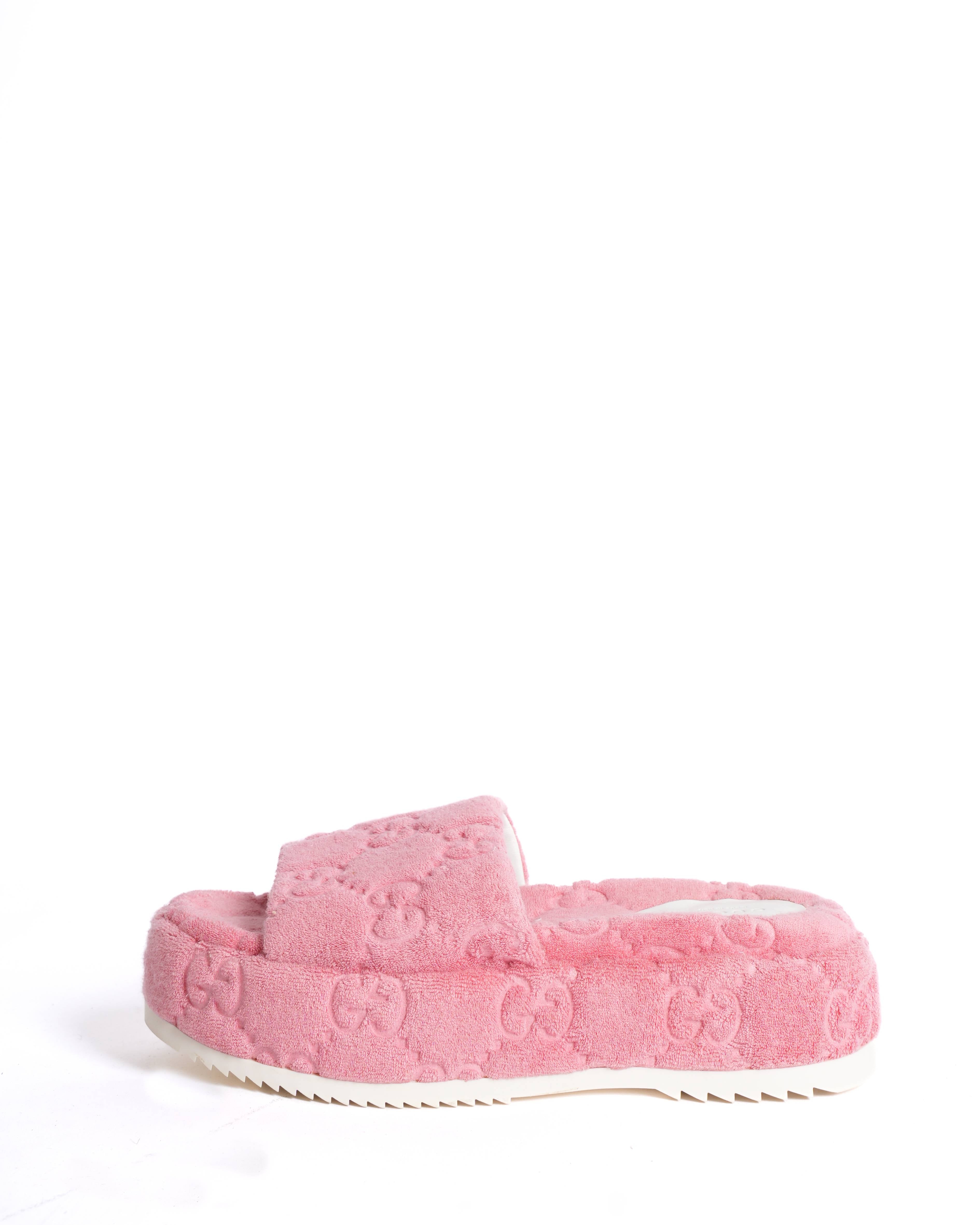 New Gucci GG Sponge Slide Platforms