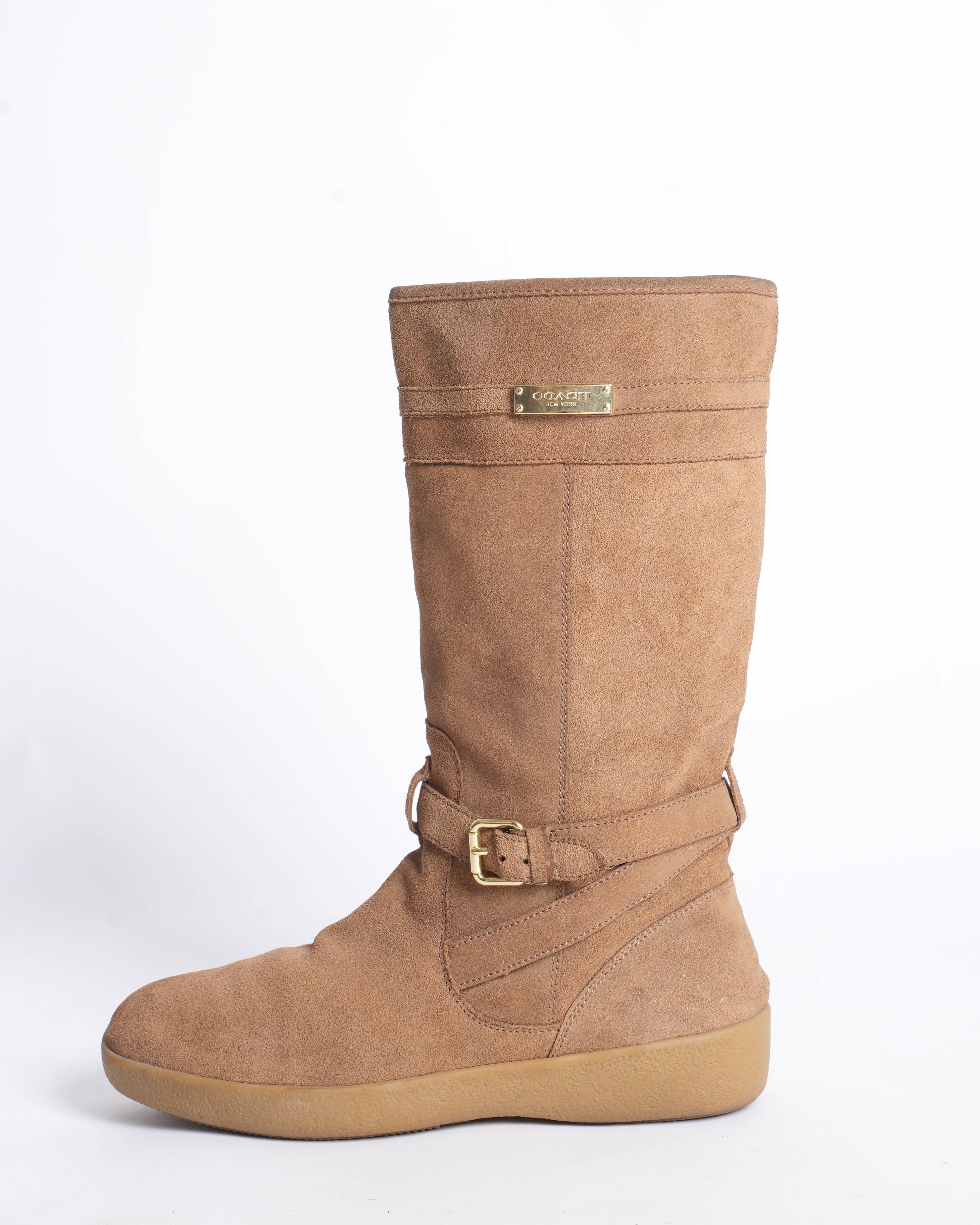 Coach Boots in Tan suede