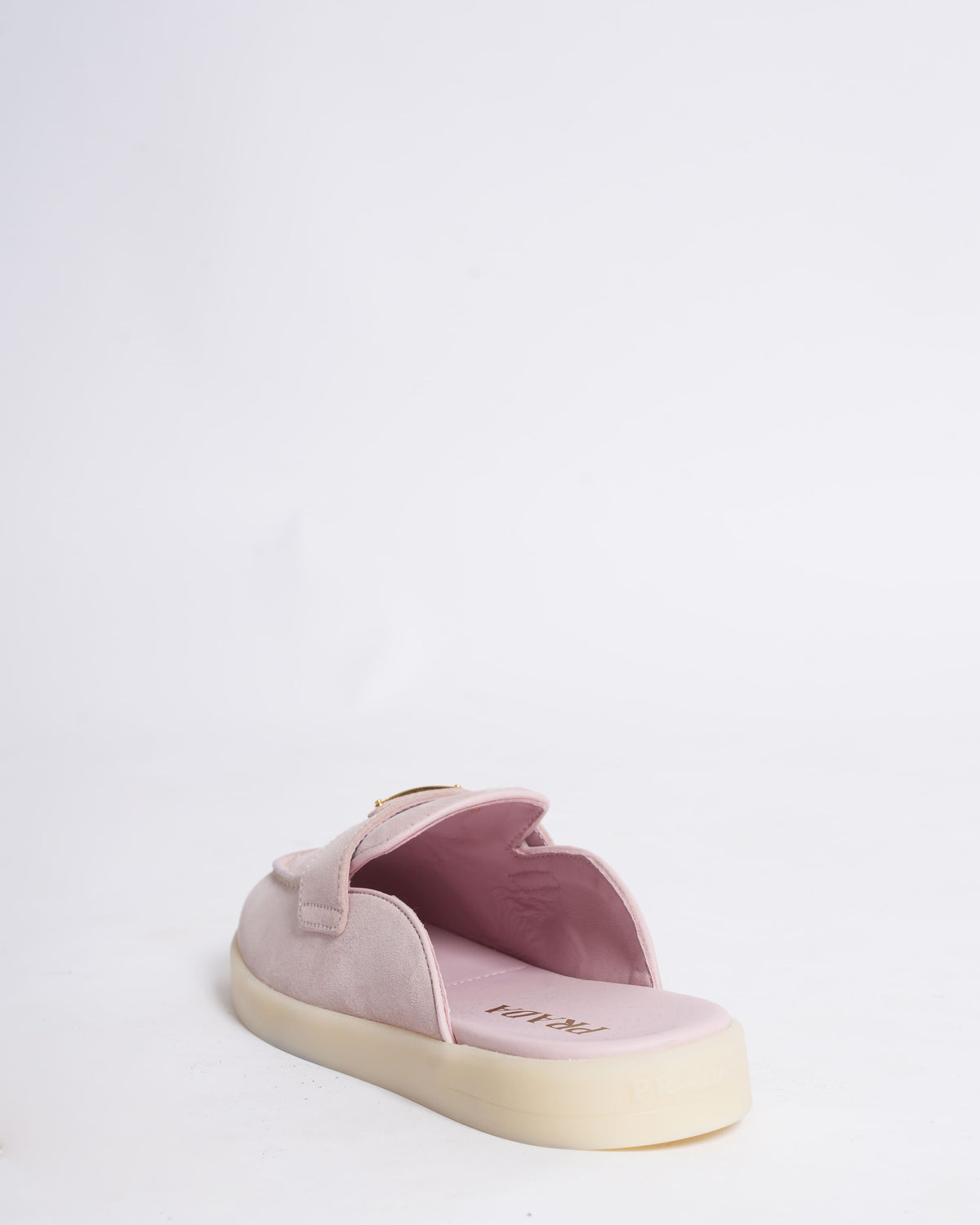 New Prada Neutral Suede Women's Mules