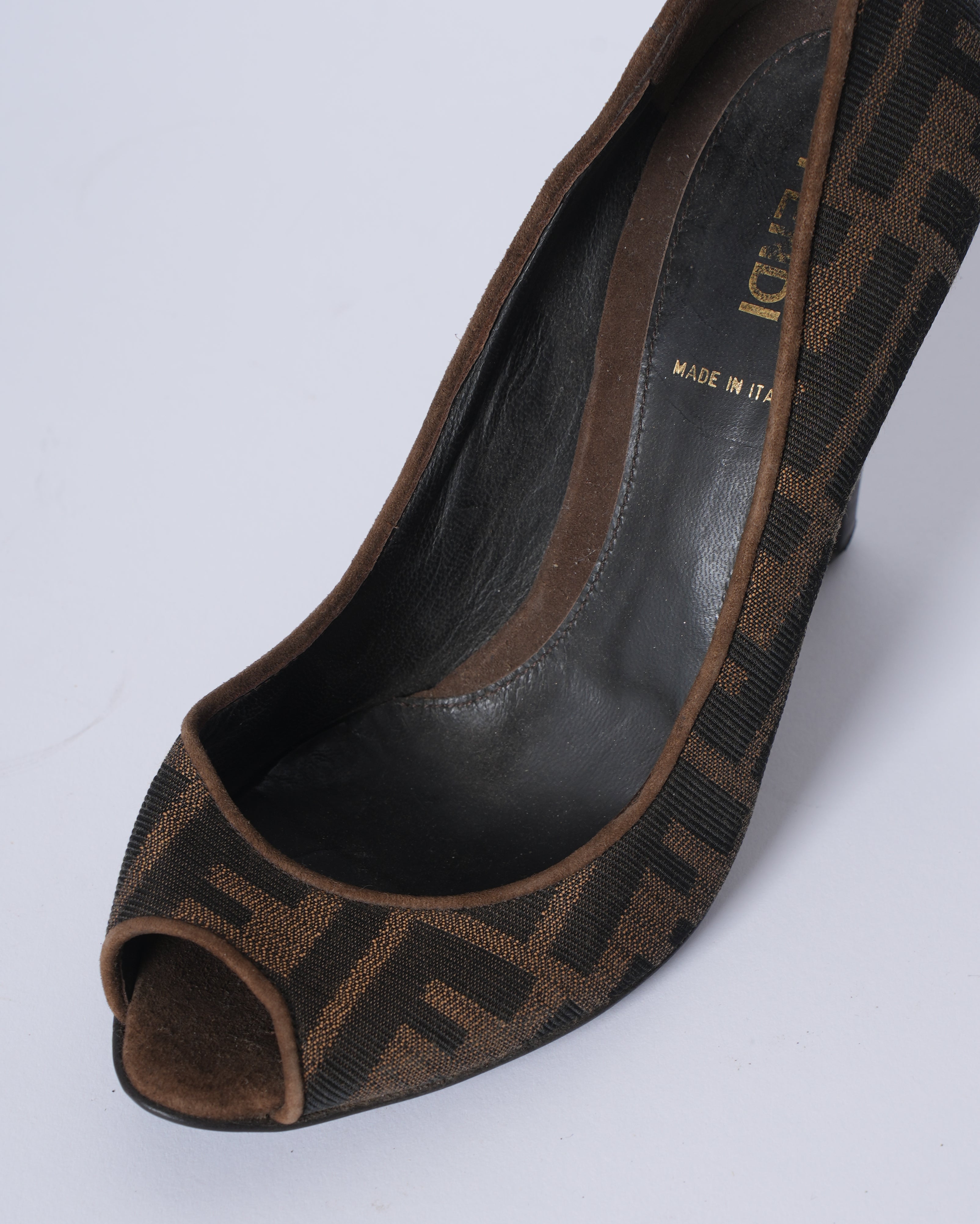 Fendi brown monogram Heels