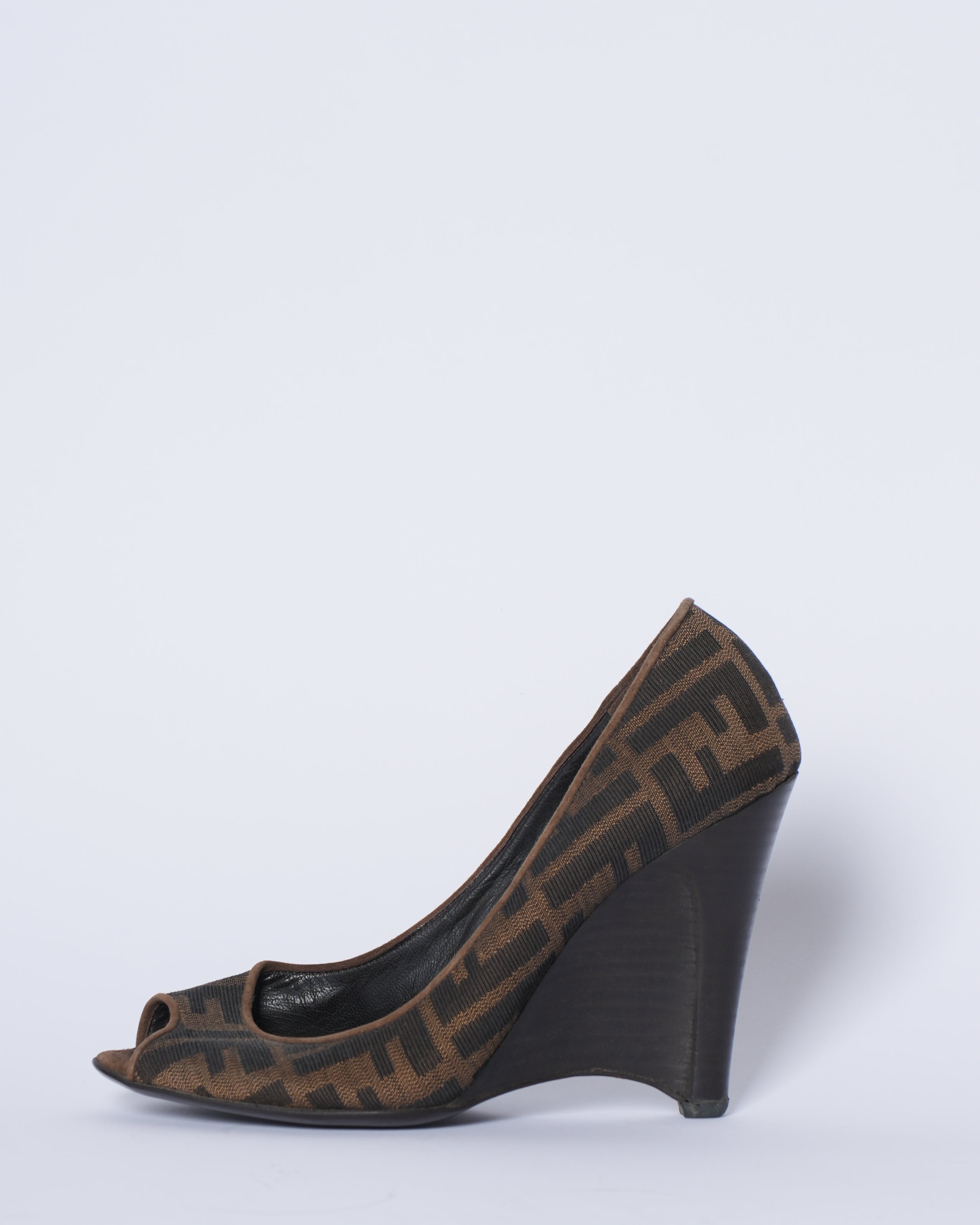 Fendi brown monogram Heels