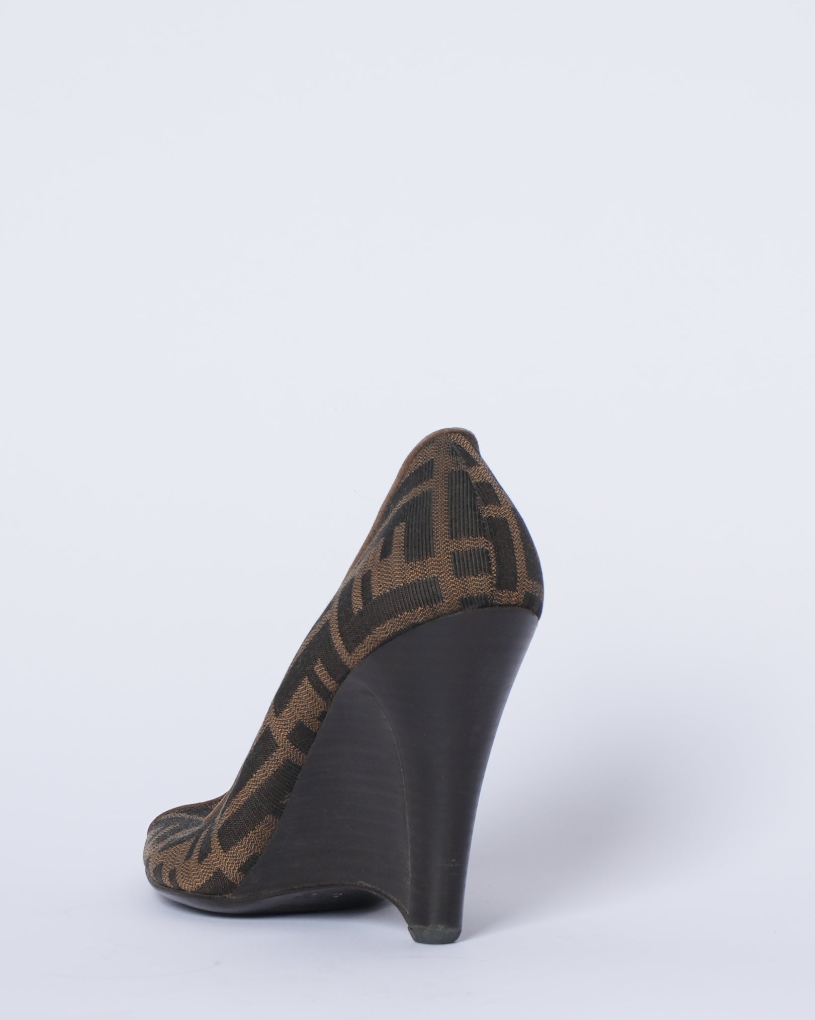 Fendi brown monogram Heels