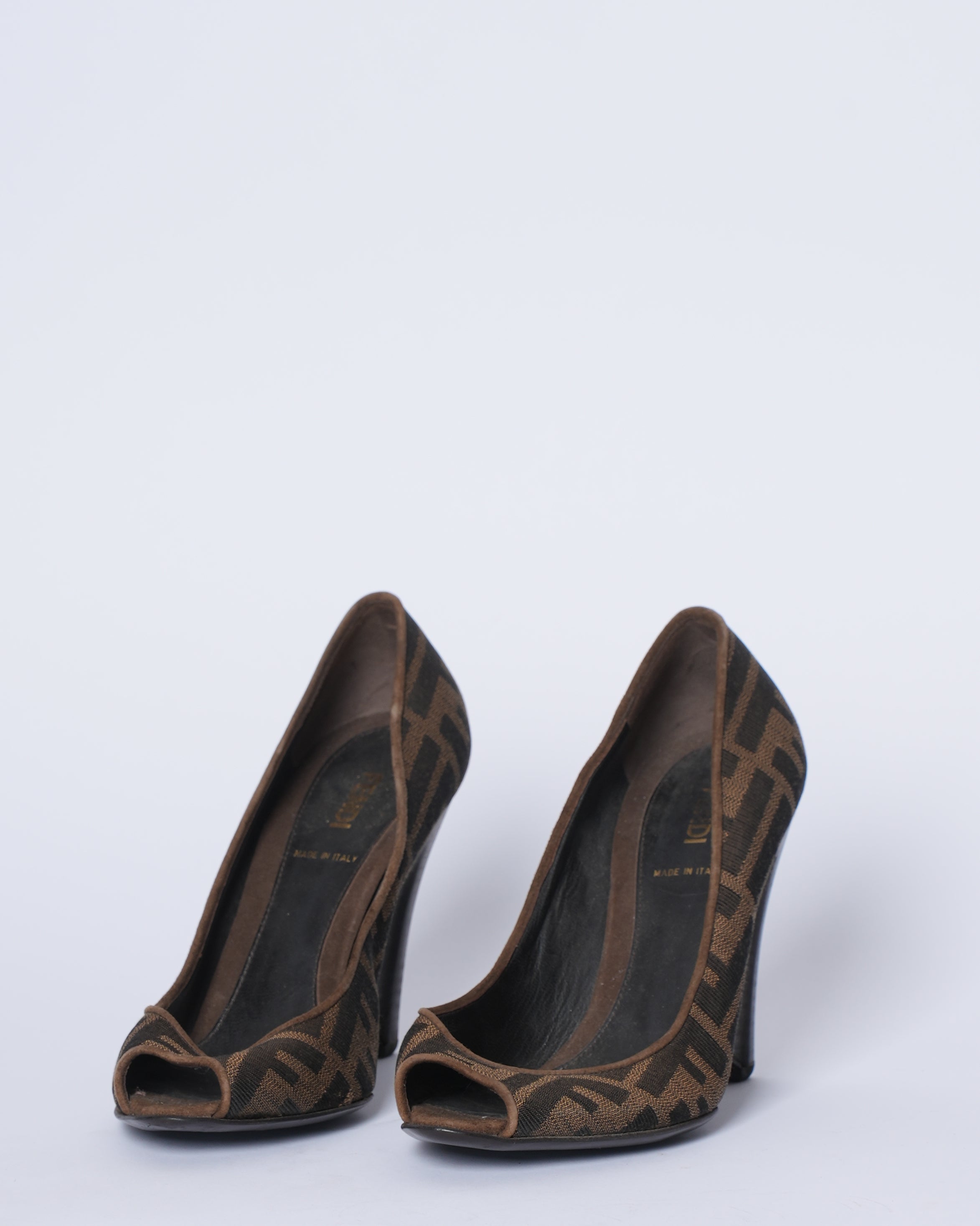 Fendi brown monogram Heels