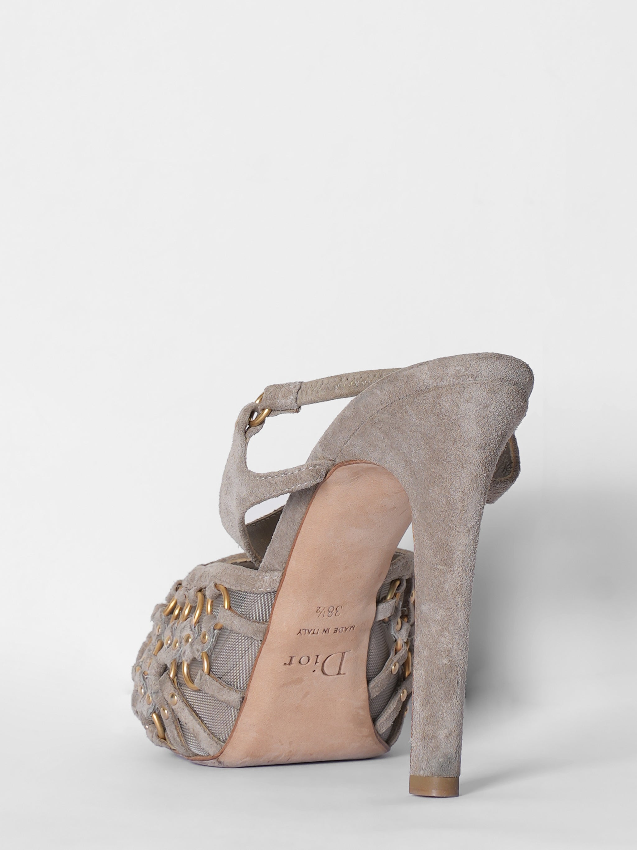 Dior Grey Suede Heels