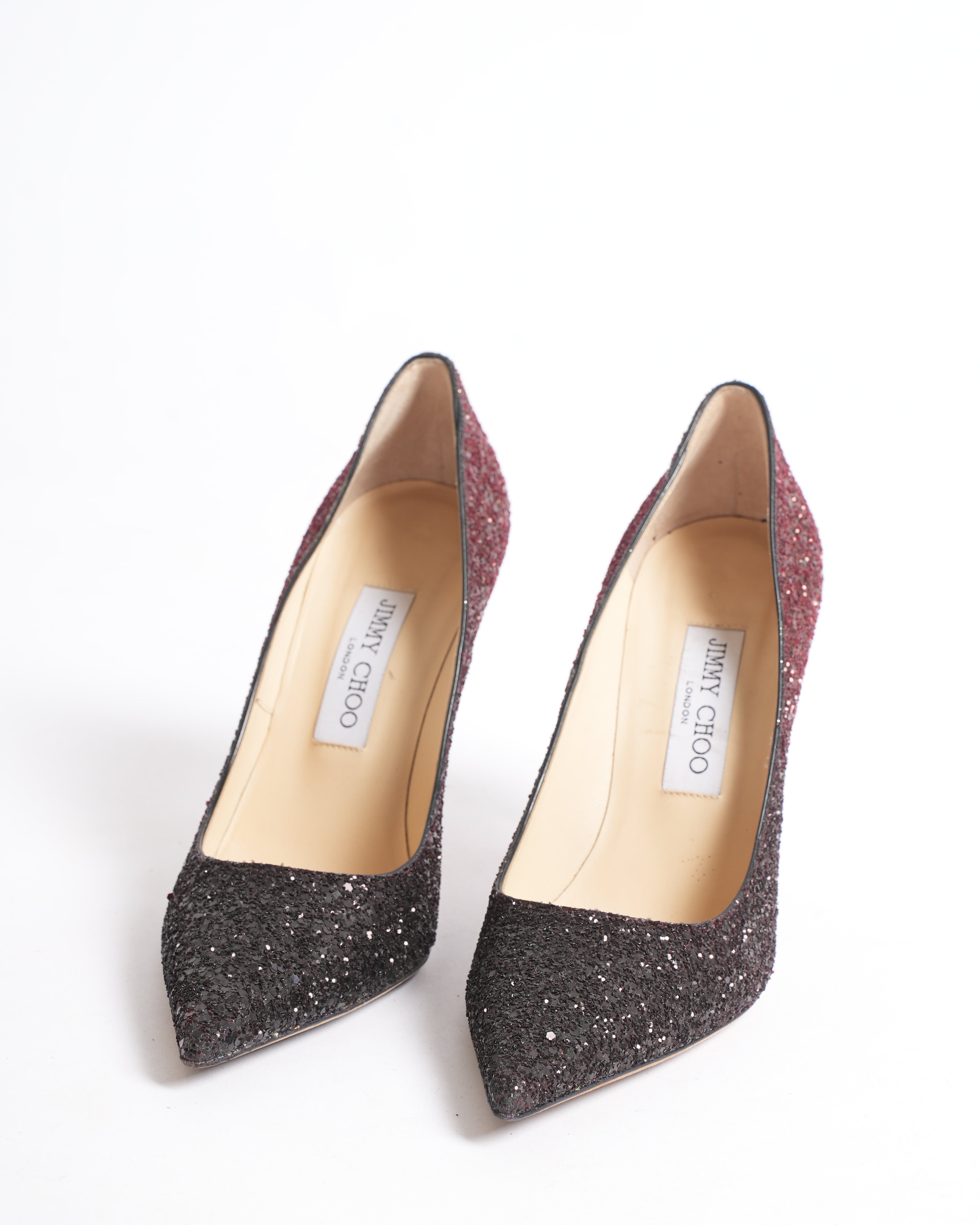 Jimmy choo crystal glitter ombre heels