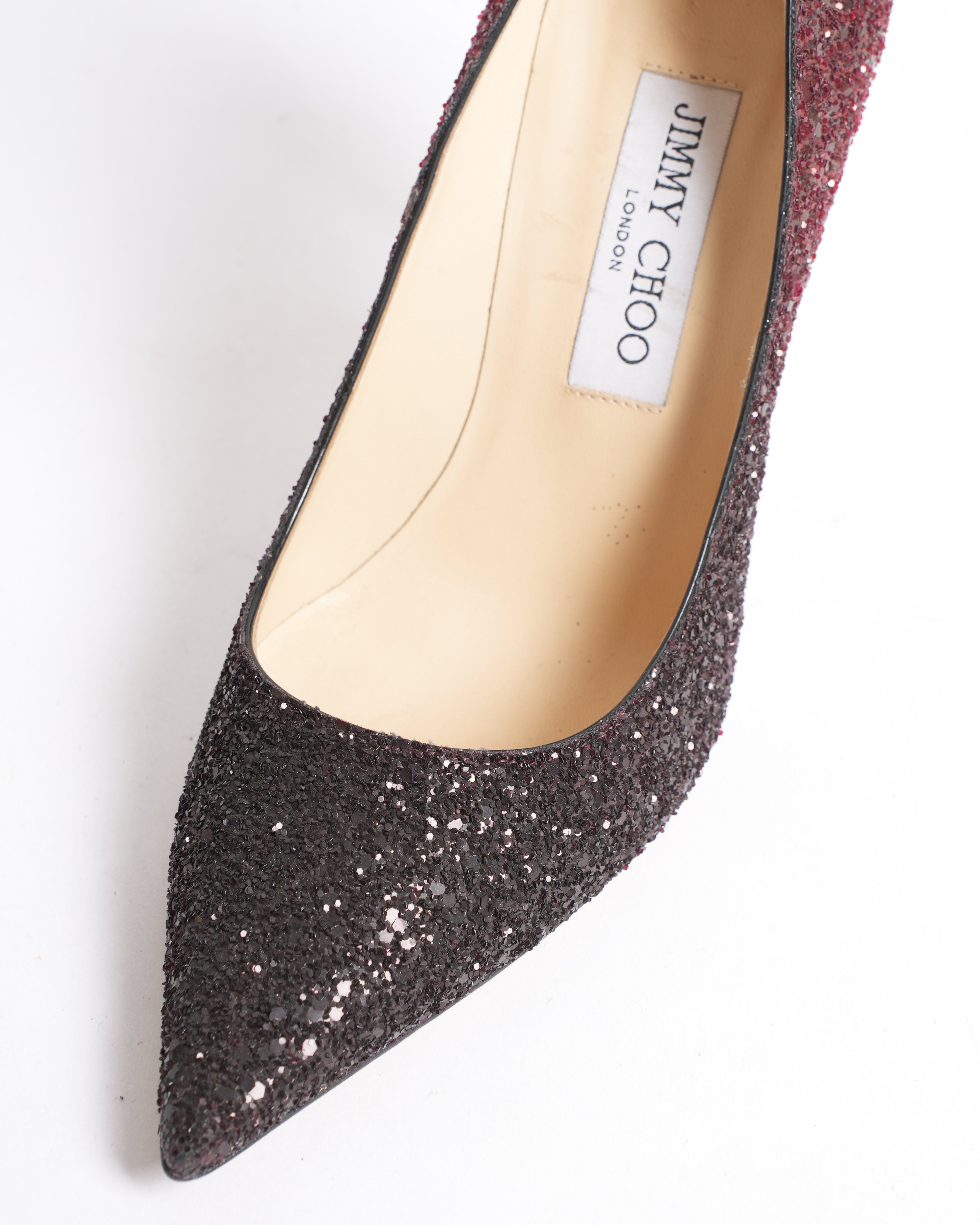 Jimmy choo crystal glitter ombre heels