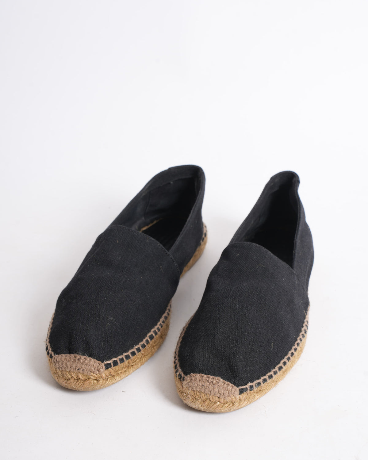 New Saint Laurent Men's Espadrilles In Black