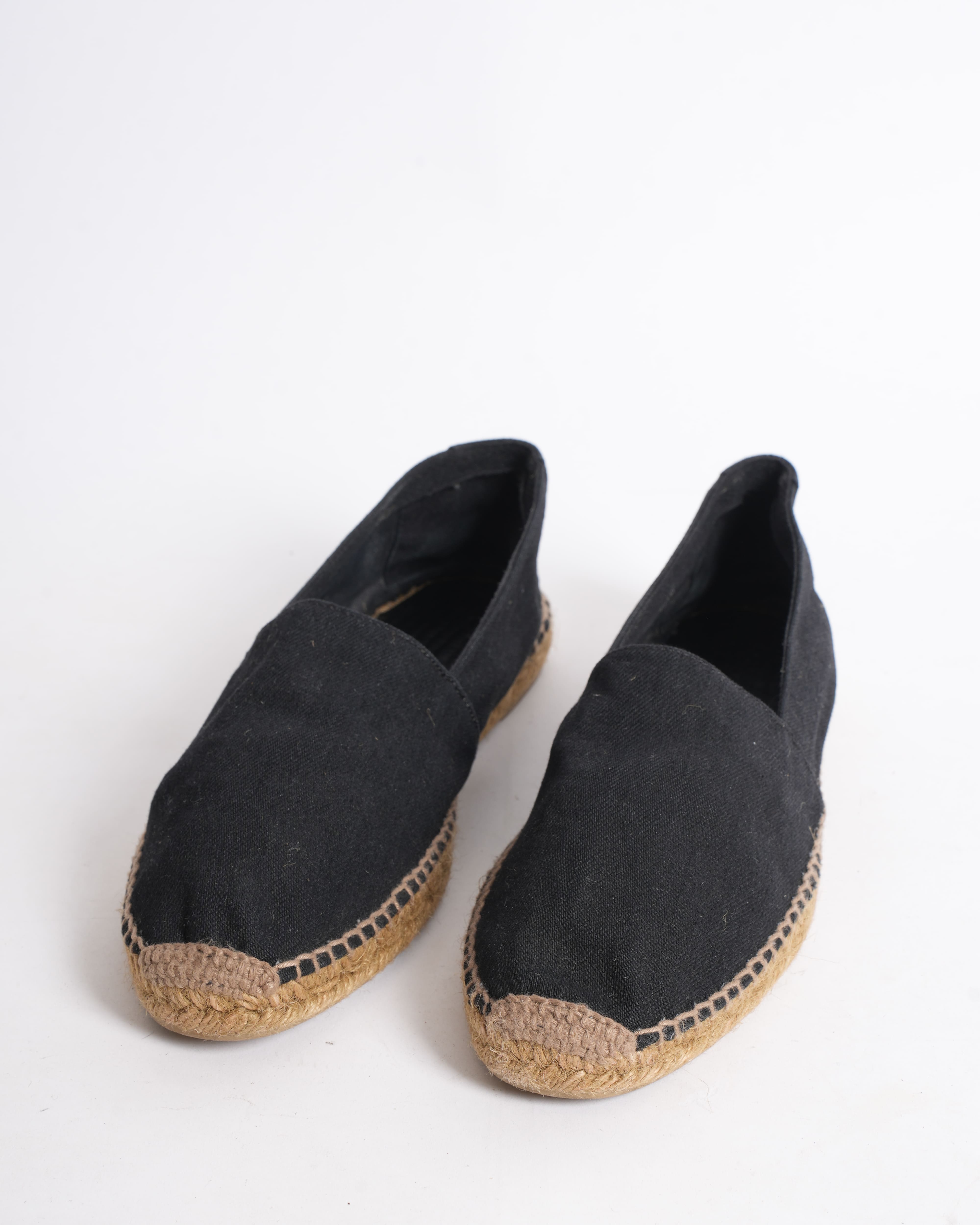 New Saint Laurent Men's Espadrilles In Black