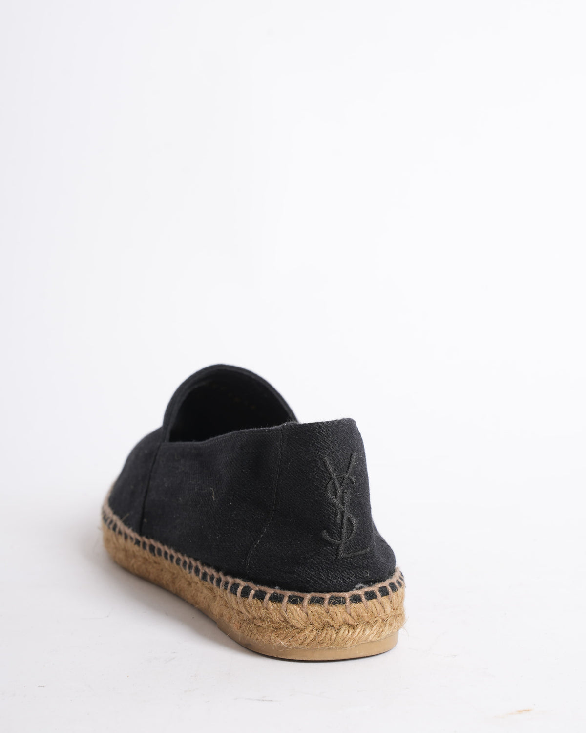 New Saint Laurent Men's Espadrilles In Black