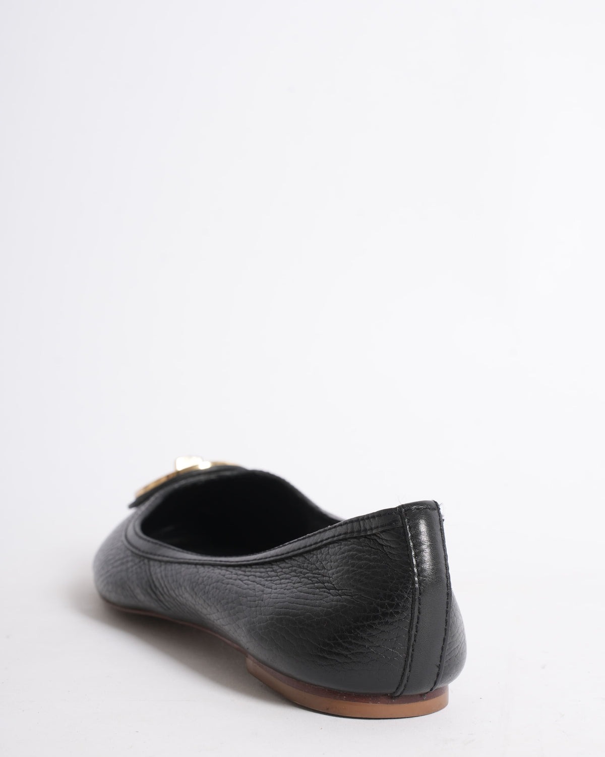 Tory Burch Black Leather Flat Shoes