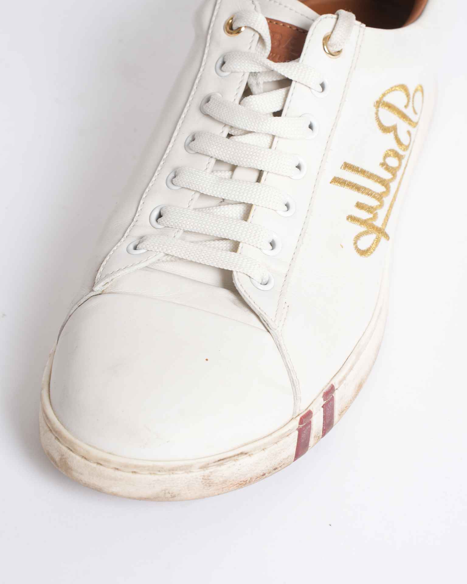 Bally Lace Tie-up Sneakers In White