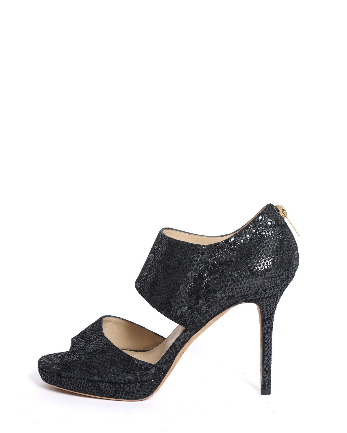 Jimmy Choo Black Wide Strap Heels