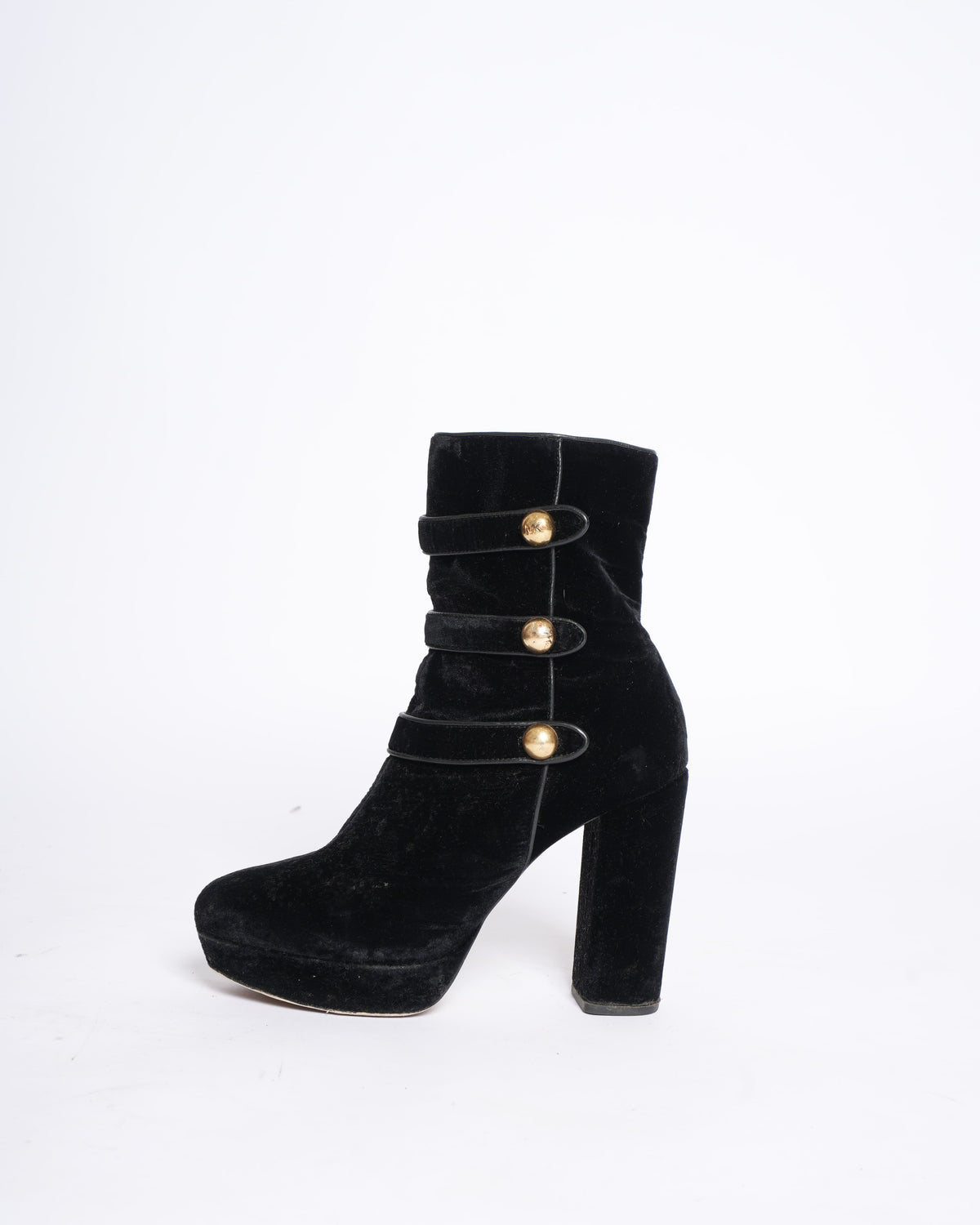 Michael Kors Velvet Boots in Black