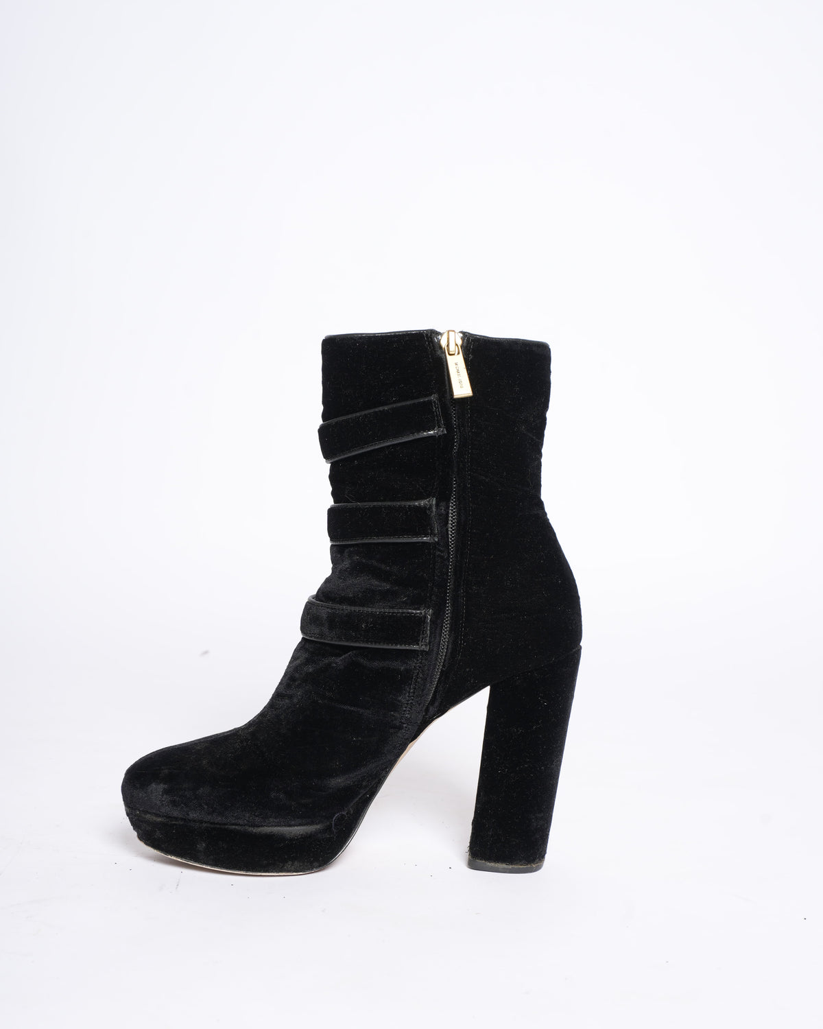 Michael Kors Velvet Boots in Black