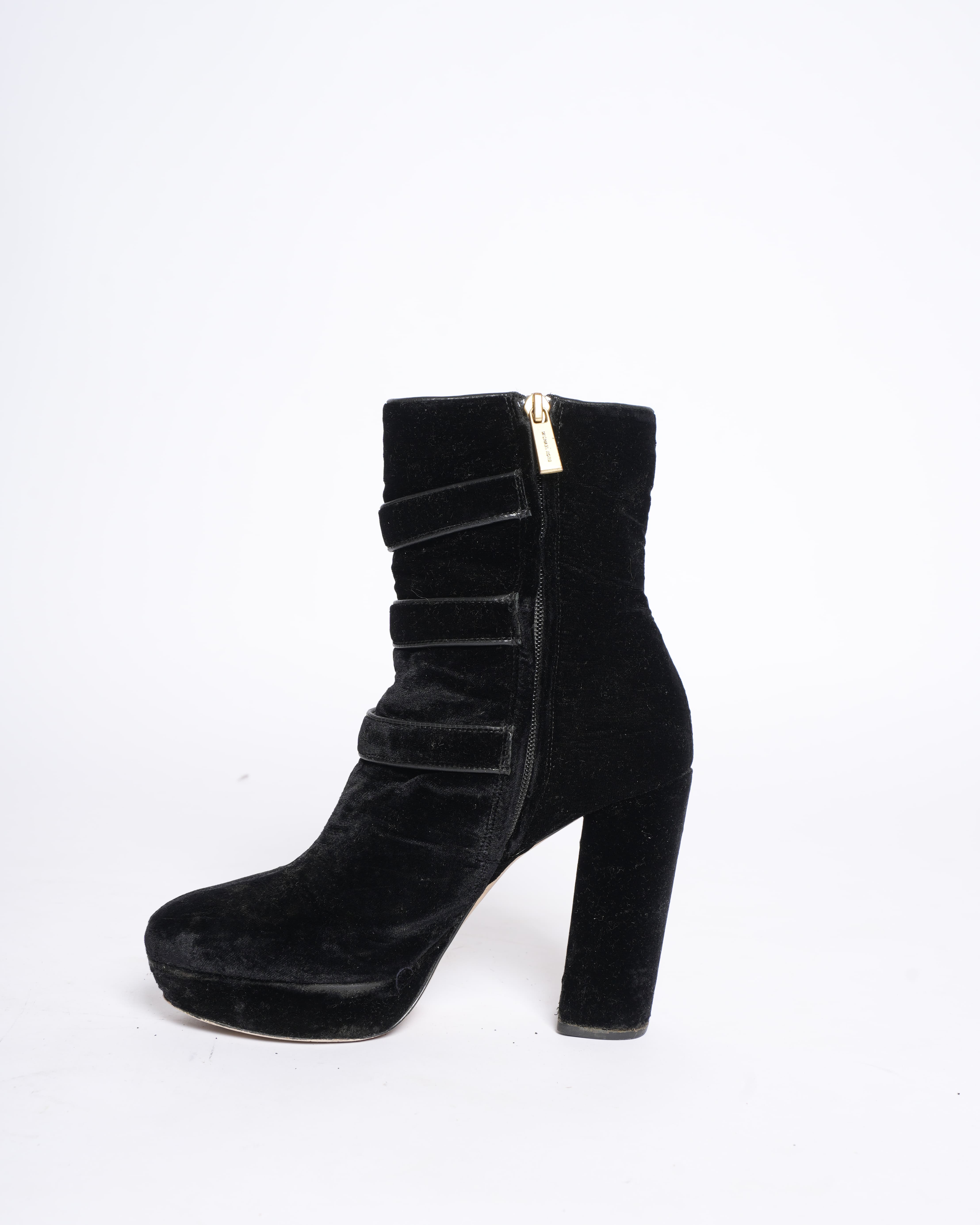 Michael Kors Velvet Boots in Black