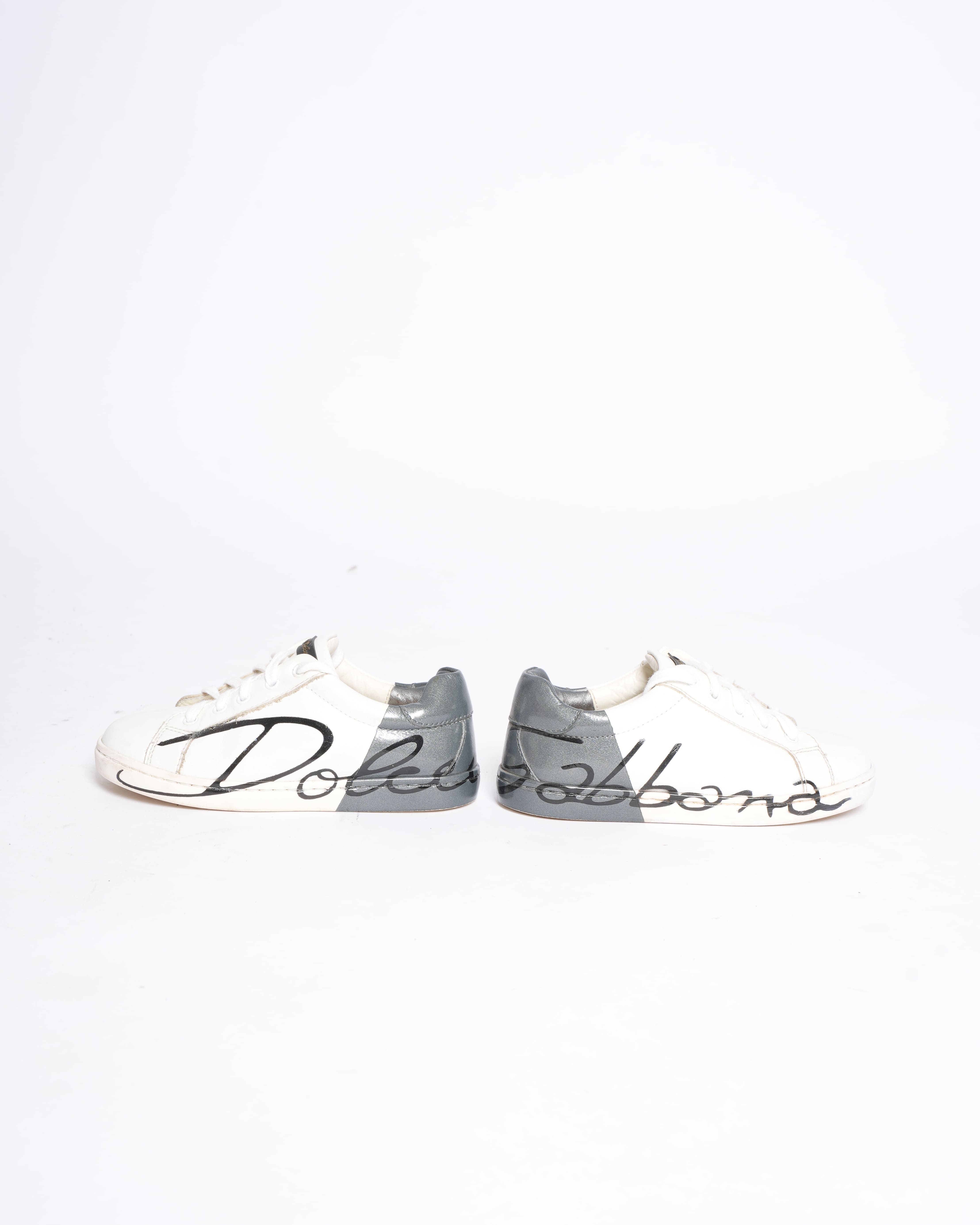 Dolce & Gabbana Boys' Sneakers in Grey and White