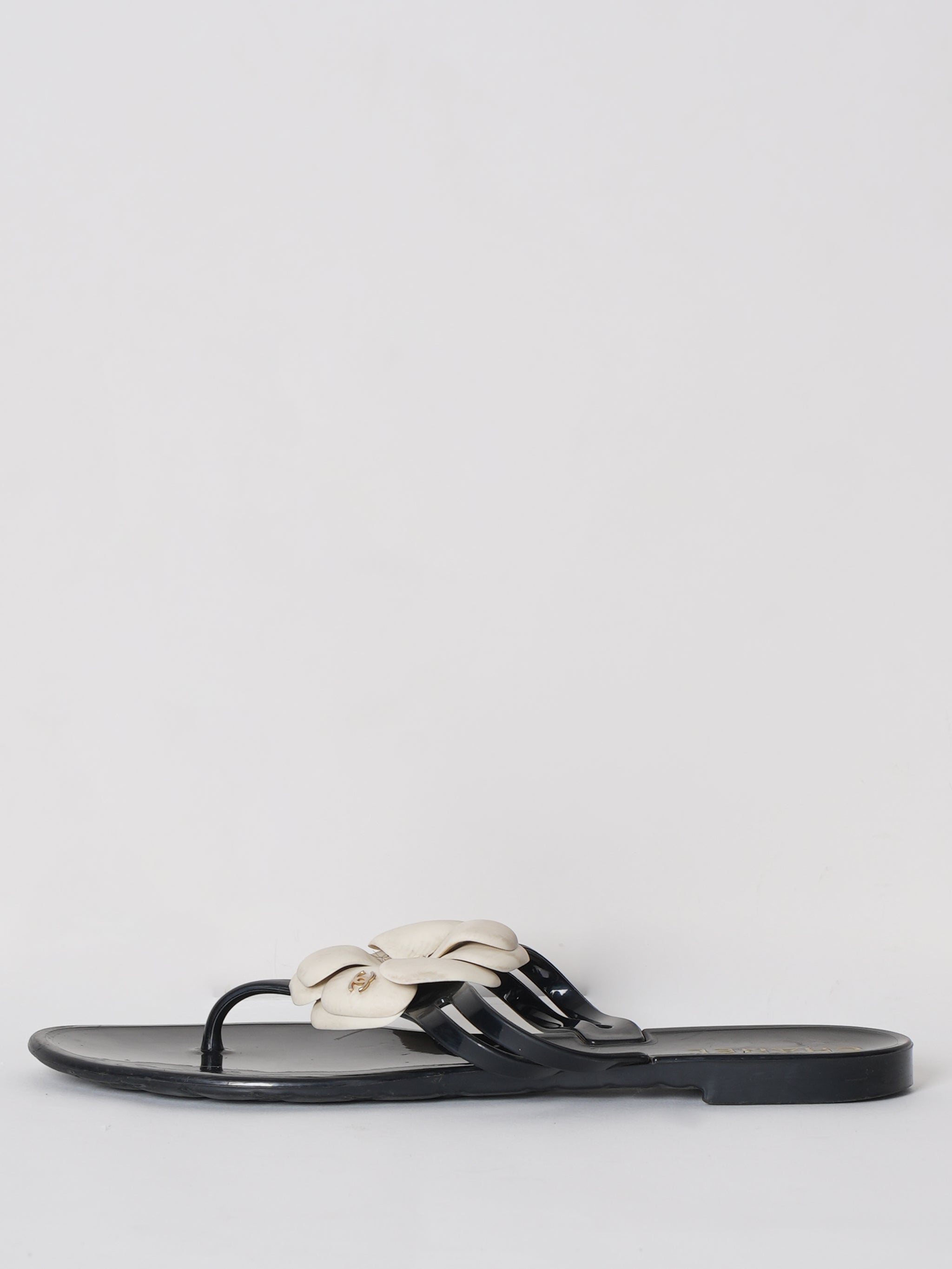 Chanel Camellia Thong sandals