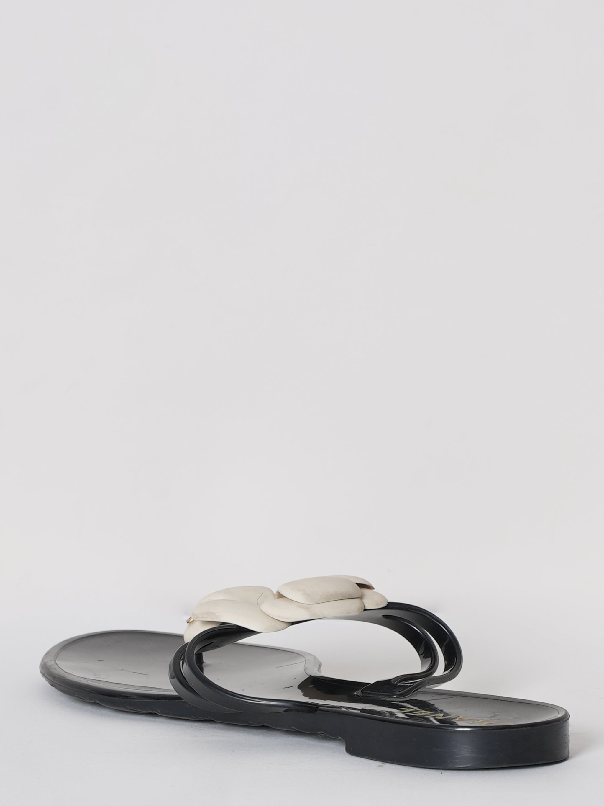 Chanel Camellia Thong sandals