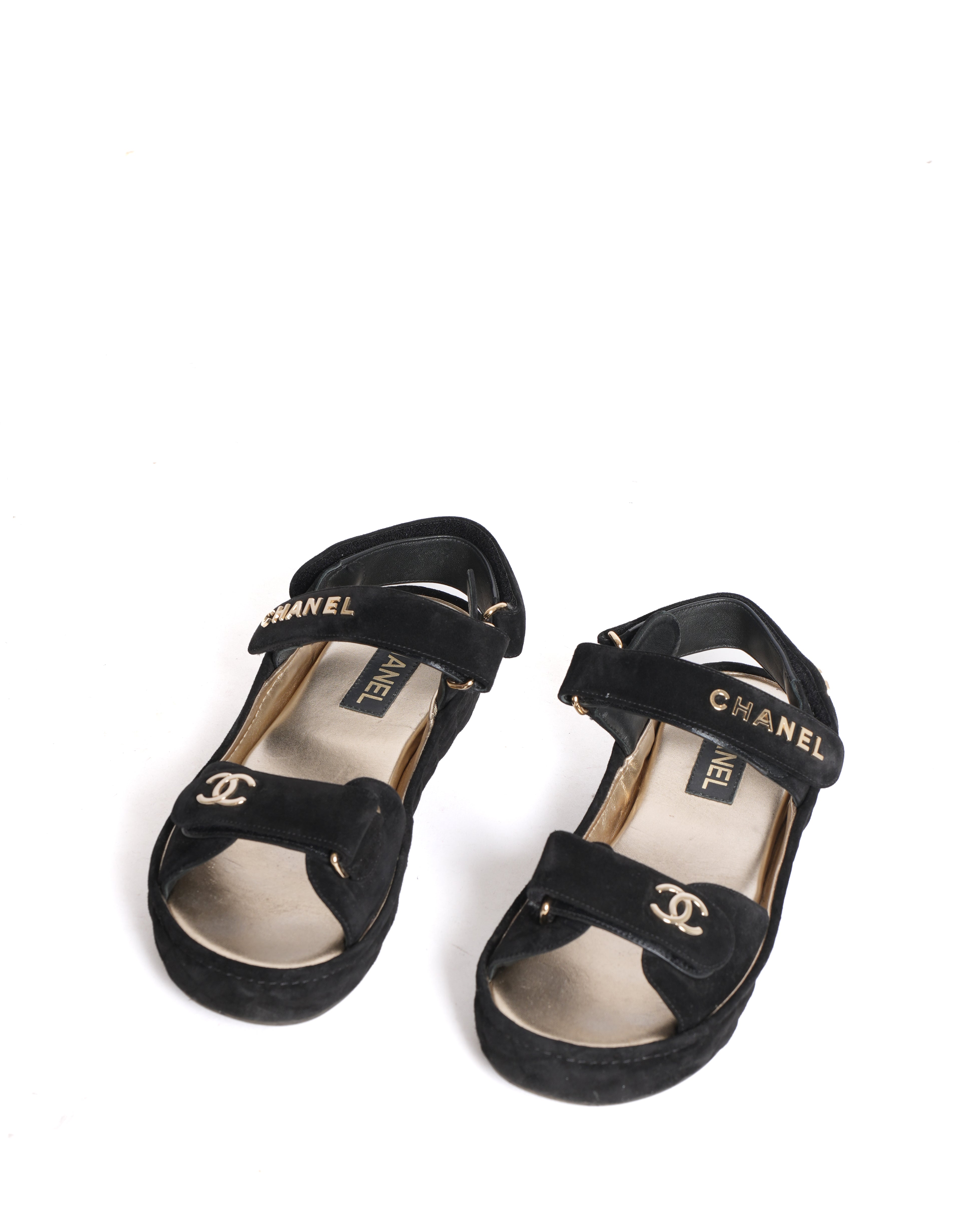 Chanel Dad Sandals In Black