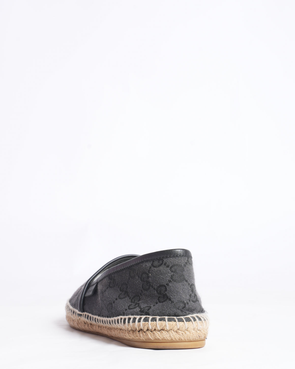 Gucci Black GG Canvas and Leather 
espadrilles