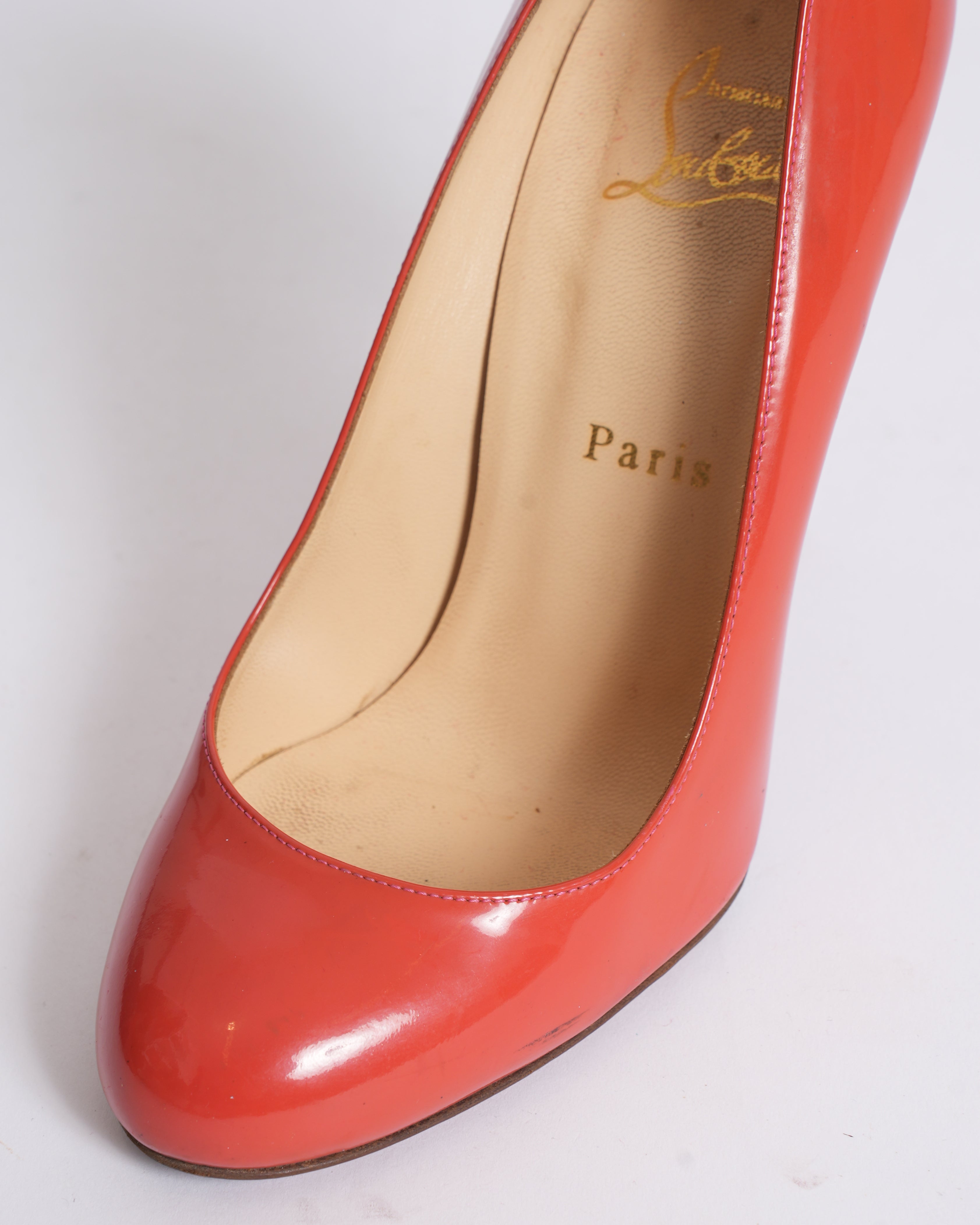 Christian Louboutin Patent Leather Round Toe Heels