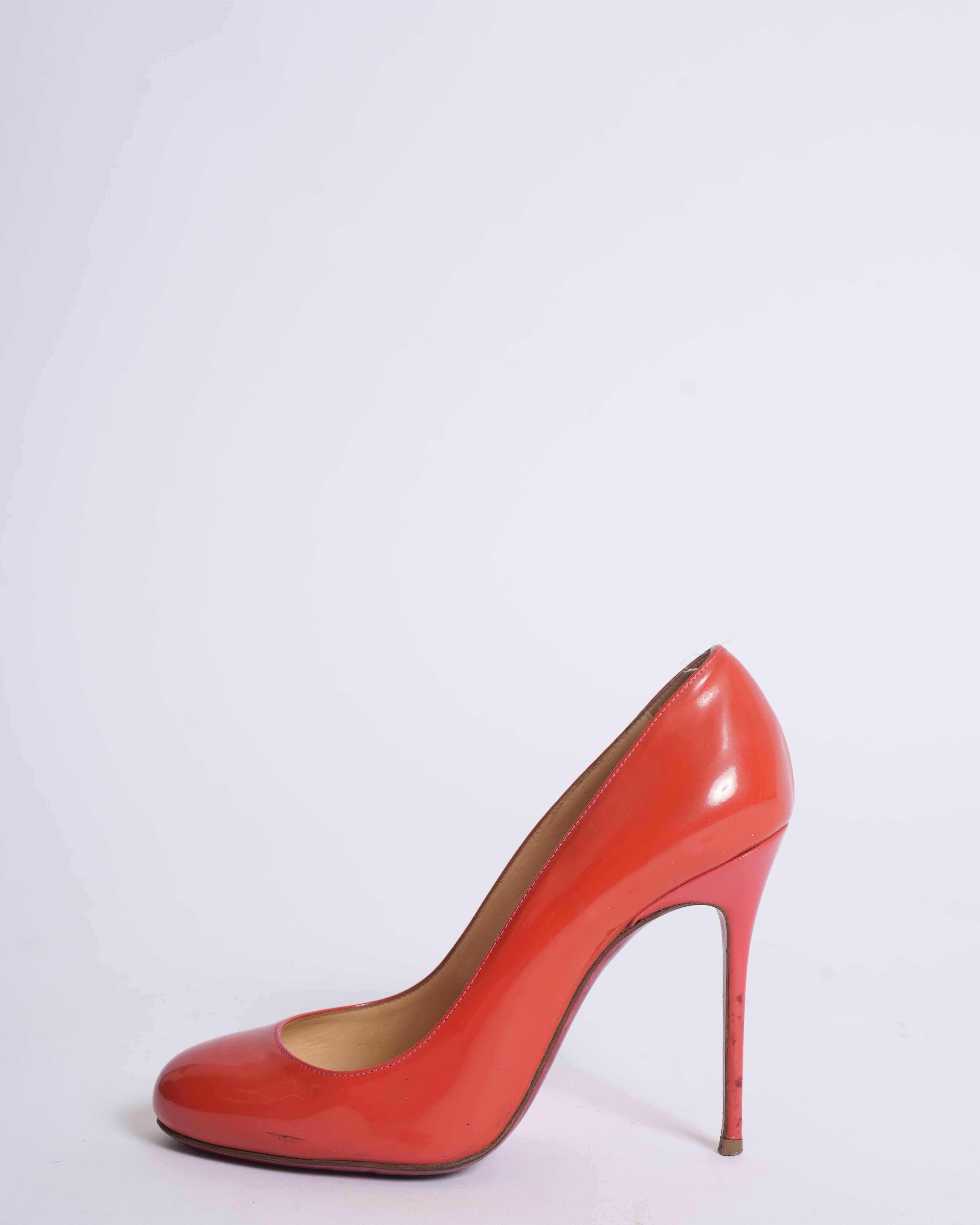 Christian Louboutin Patent Leather Round Toe Heels