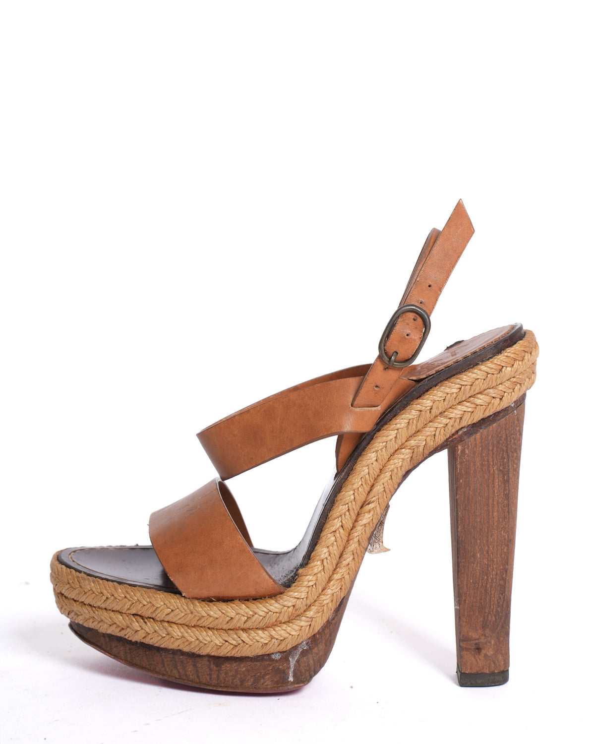 Christian Louboutin Strappy Sandals in Brown
