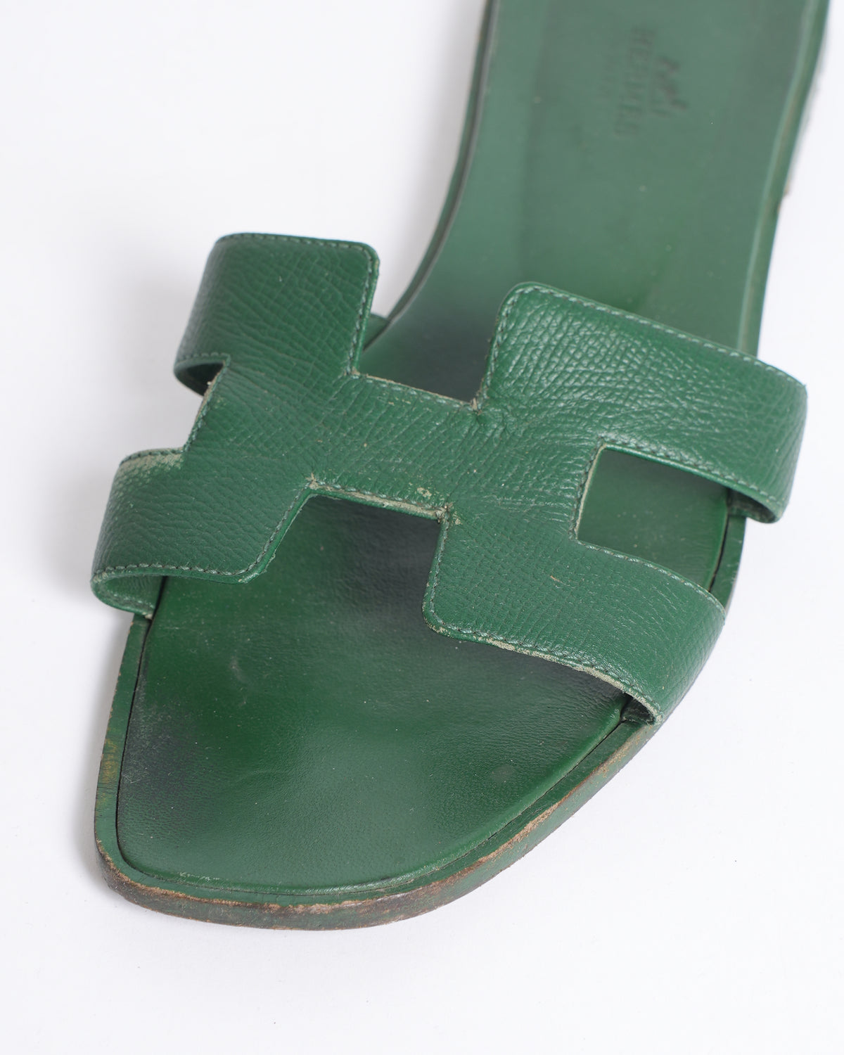 Hermes Oran Sandals In Green