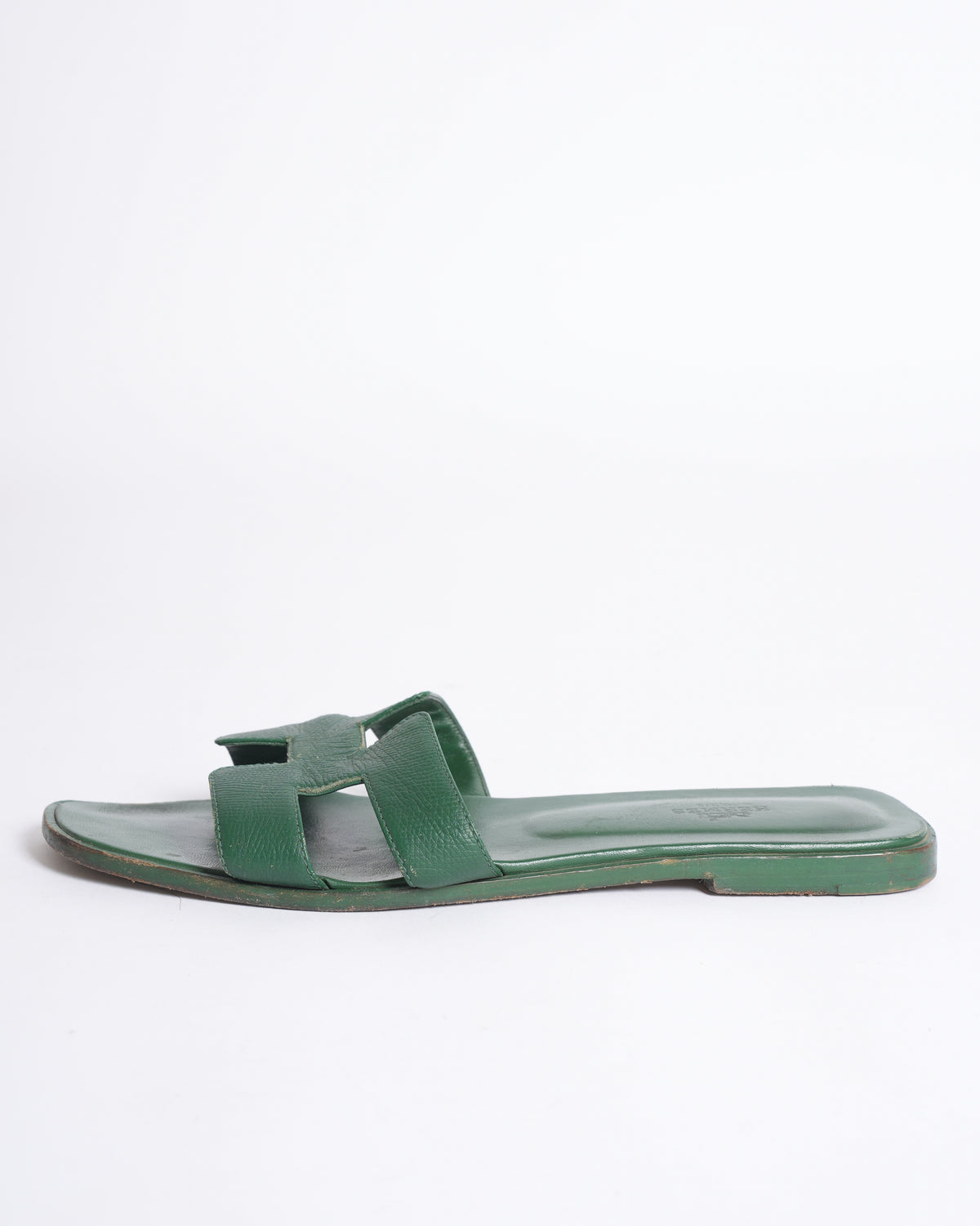 Hermes Oran Sandals In Green